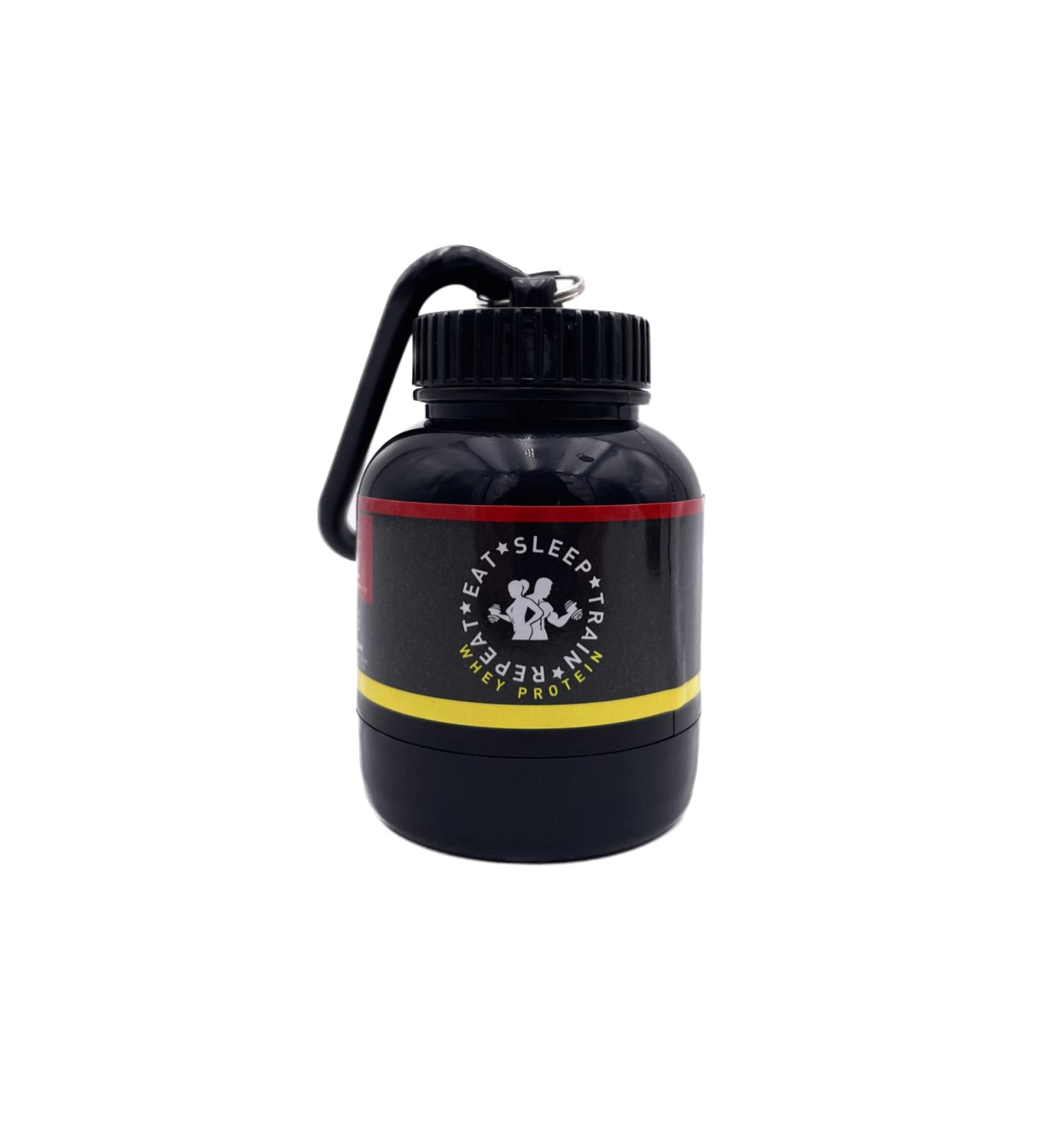 ShopUP! Motivational protein holder eat Sleep Train Repeat Whey Powder different sizes 30 and 60 grams or the portable protein set fitness studio fitness 30 grams 30 grams - Buy Online on GoSupps.com