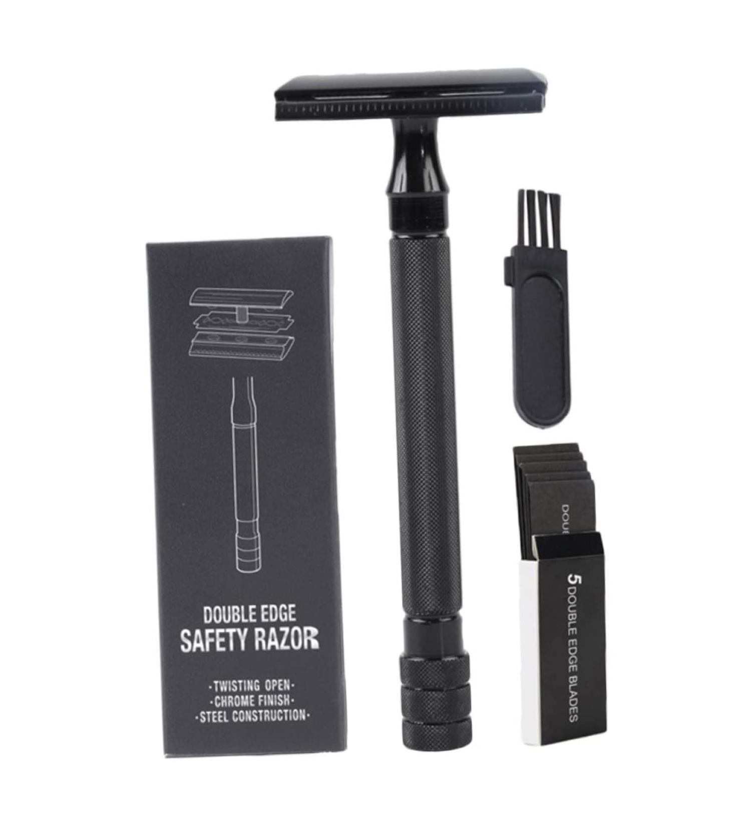 Frcolor Manual Double-Sided Razor - Classic Stainless Steel Traditional Shaving Tool for Men - Buy Online on GoSupps.com