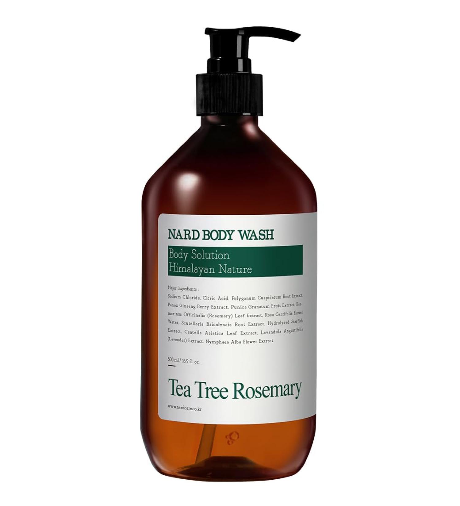 BOUQUET GARNI NARD Body Wash - Tea Tree Rosemary 16.9 fl. oz. / Rich Foam Cleanser with 5 Herbal Extracts, AHA & Pore Purifying Agents - Buy Online on GoSupps.com