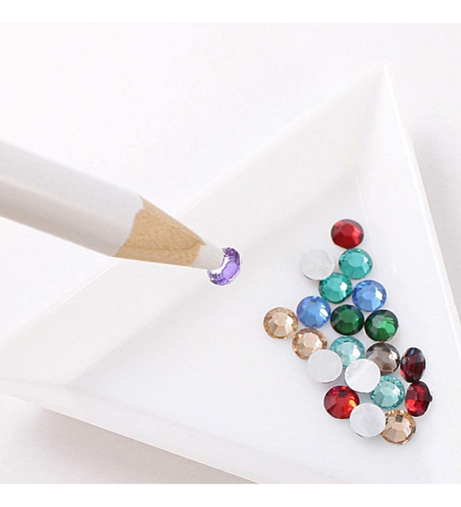 DIY Nail Art Rhinestones Jewelry Picking Wax Pencil Pen Picker Dotting Tool White Fashion Design - Buy Online on GoSupps.com