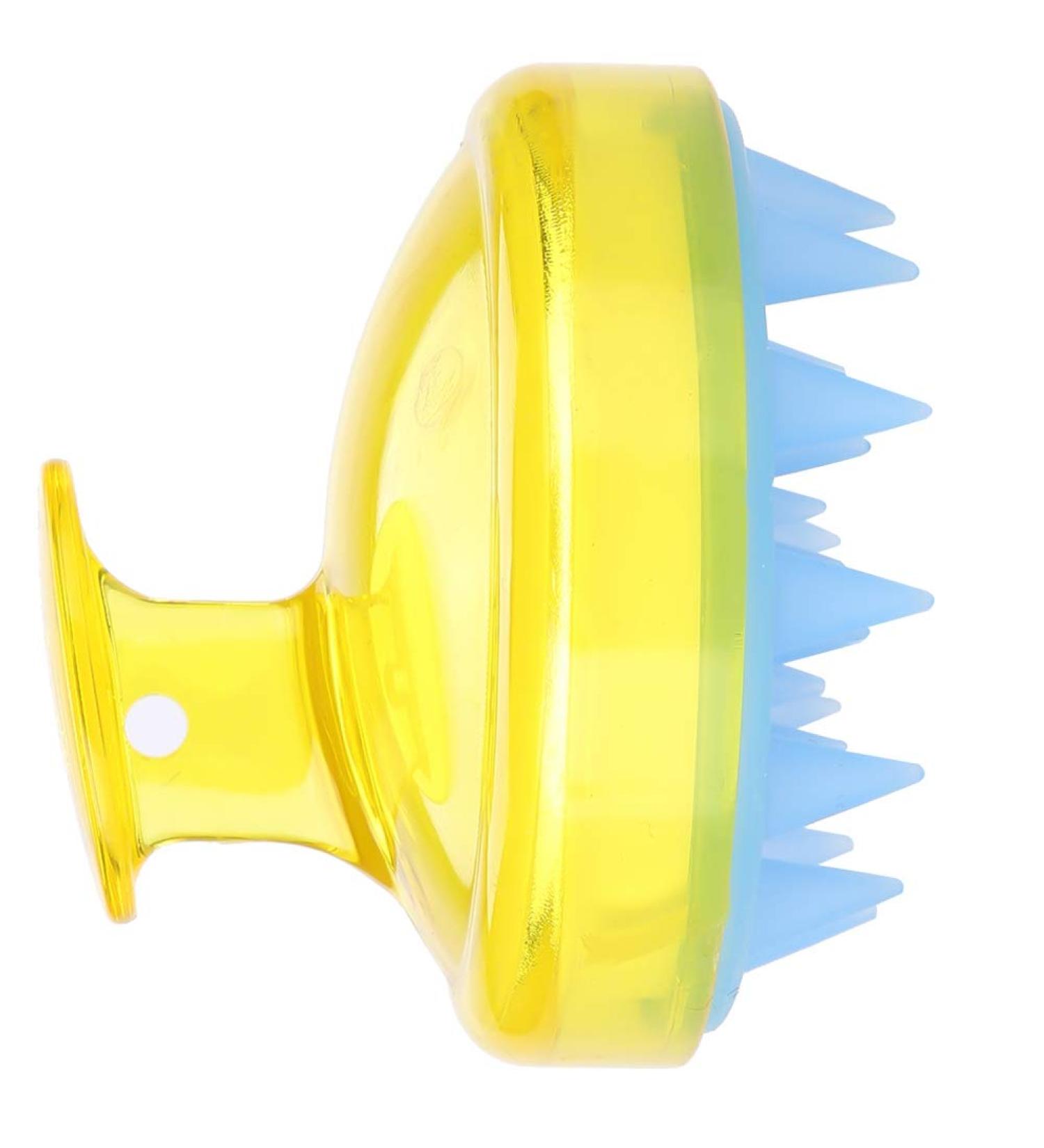 Shower Ridge Scalp Massage Brush | Silicone Head Massager for Hair Washing & Peeling | Yellow Care Device - Buy Online on GoSupps.com
