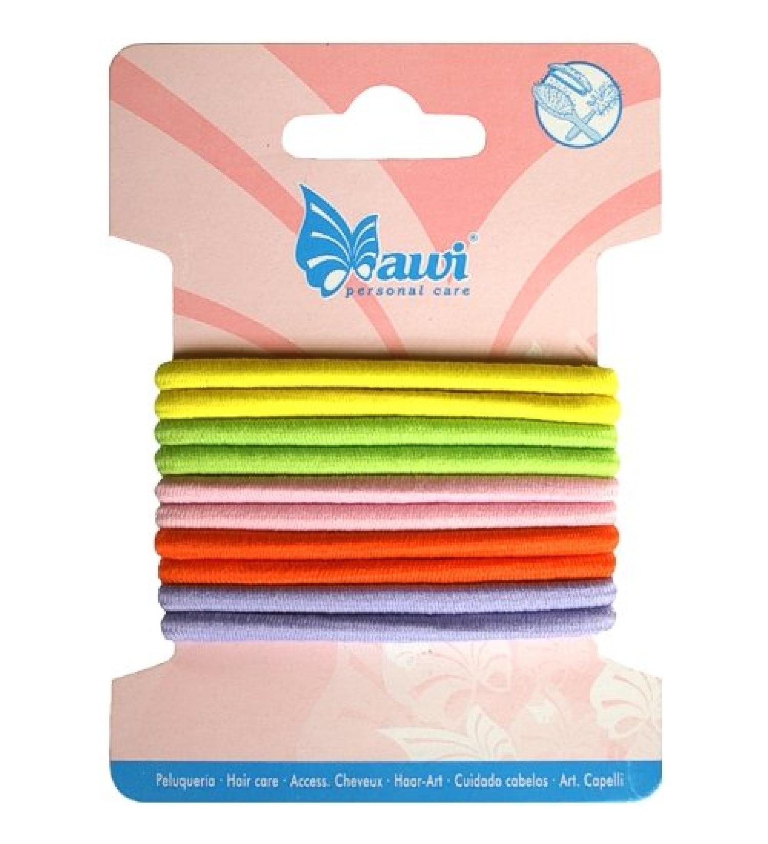 10 hair ties colored (sort.1) hair - rubber ponytail holder hair accessories thickness: approx. 4mm 1710