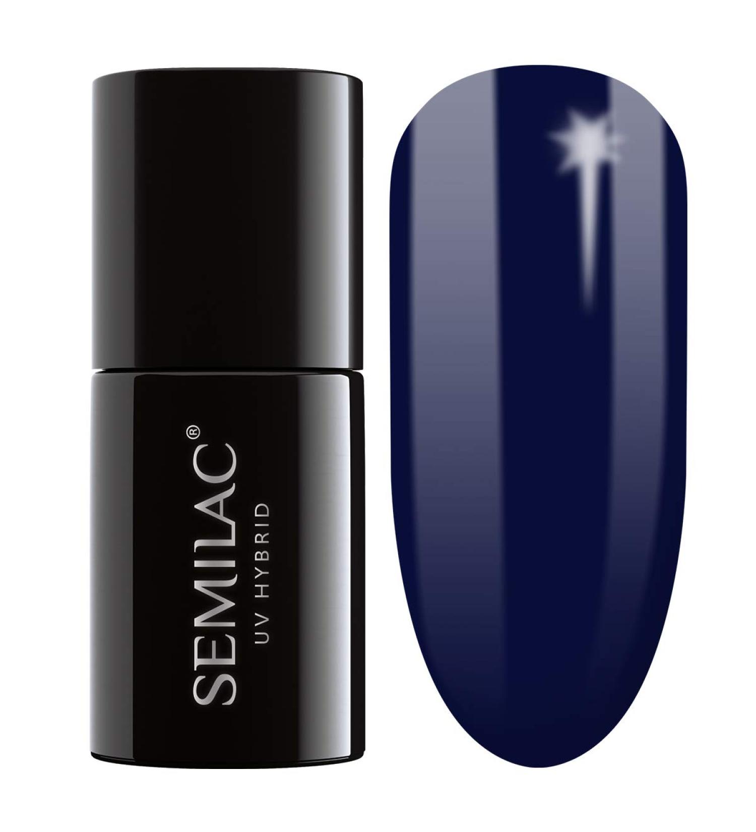 SEMILAC Gel Nail Polish | Long Lasting and Easy to Apply | Perfect for Home and Professional Manicure and Pedicure - 088 Blue Ink UV Gel Nail Polish 7 ml. - Buy Online on GoSupps.com