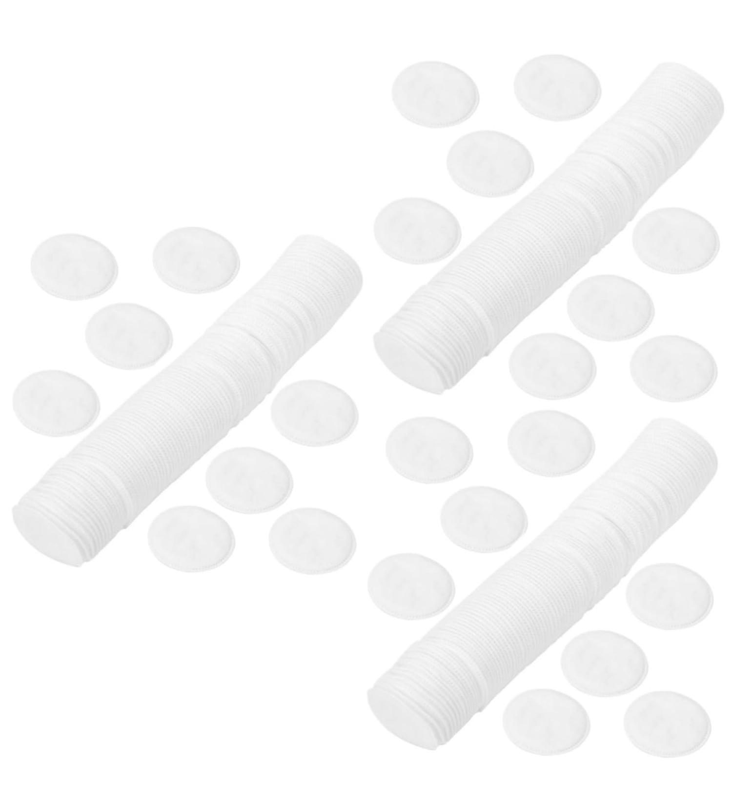 Buy Minkissy 300 Pcs Makeup Sponges & Cotton Pads - Thick Overlock Non-Woven Fabric for Face & Eyelashes | Travel-Friendly Makeup Remover - Buy Online on GoSupps.com