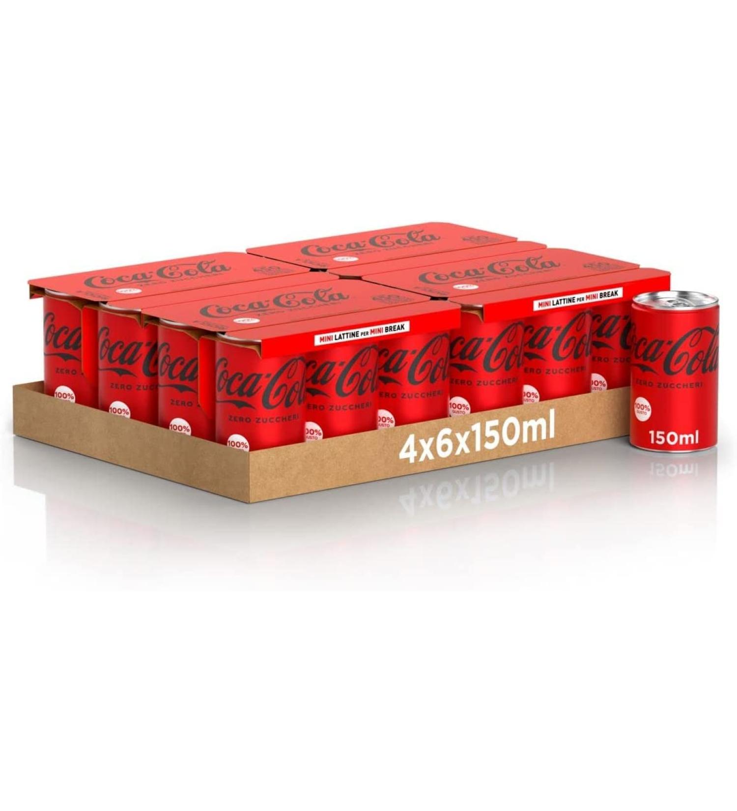72x Coca-Cola Zero Sugar Mini Cans - 150ml Carbonated Soft Drink | International Shipping Available - Buy Online on GoSupps.com