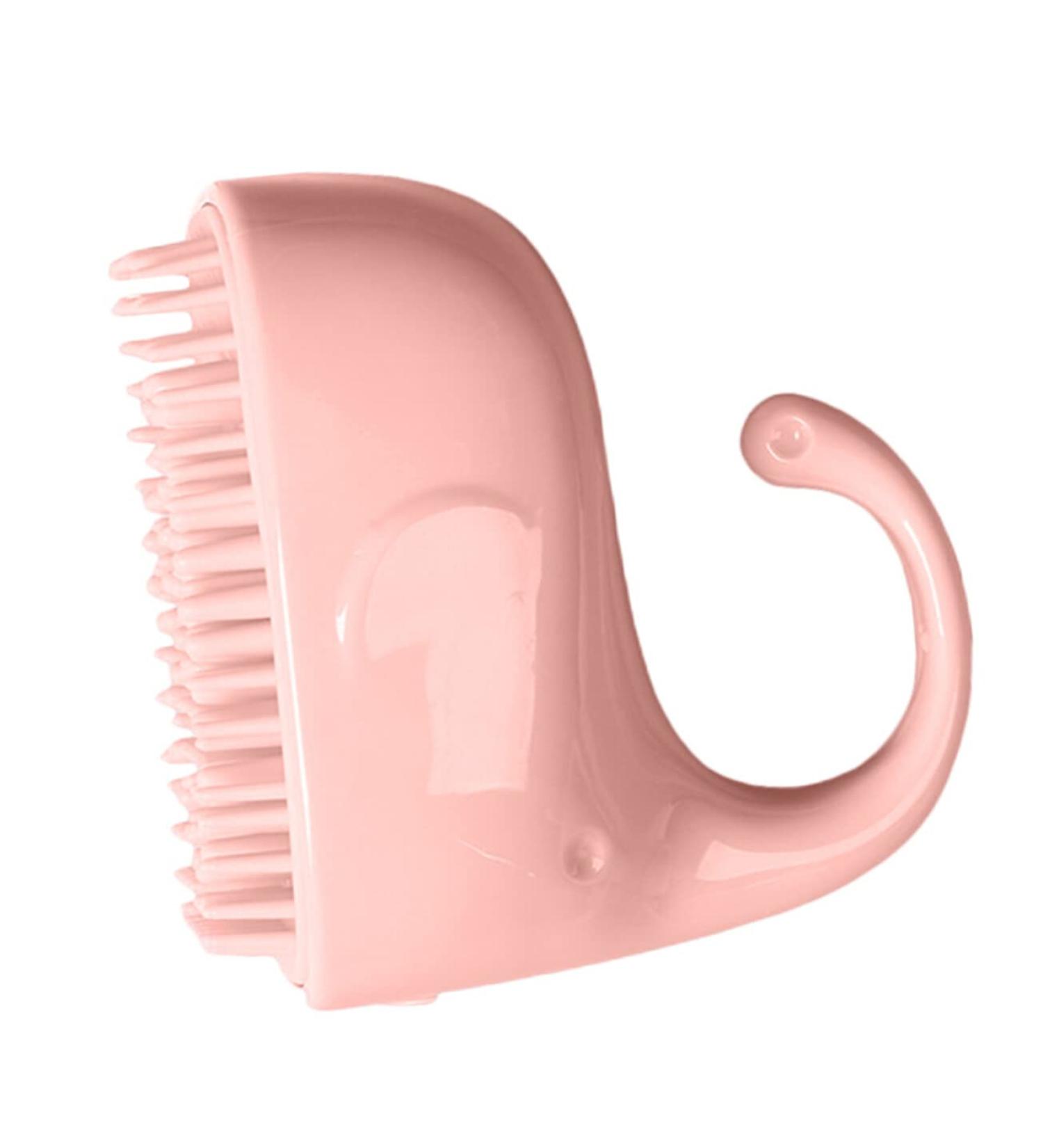 Toyvian Silicone Shampoo Brush - Infant Scalp Massager & Hair Cleaner - ABS Pink Baby Hairbrush - Buy Online on GoSupps.com