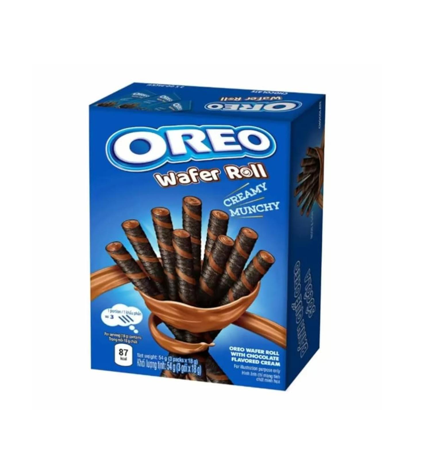 Ellies Jellies Oreo Chocolate Cream Filled Wafer Rolls 54g