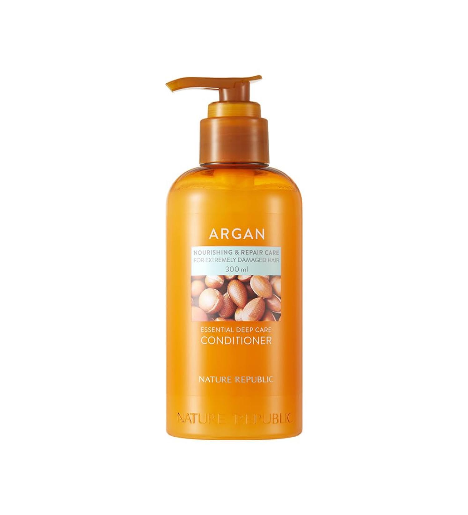 Nature Republic Argan Essential Deep Care Conditioner - 300g | Nourishing Hydration for Healthy Hair - Fast International Shipping - Buy Online on GoSupps.com