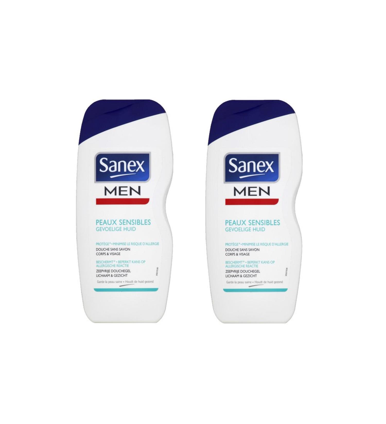 Sanex Men Sensitive Skin Shower Gel 250ml - Pack of 2