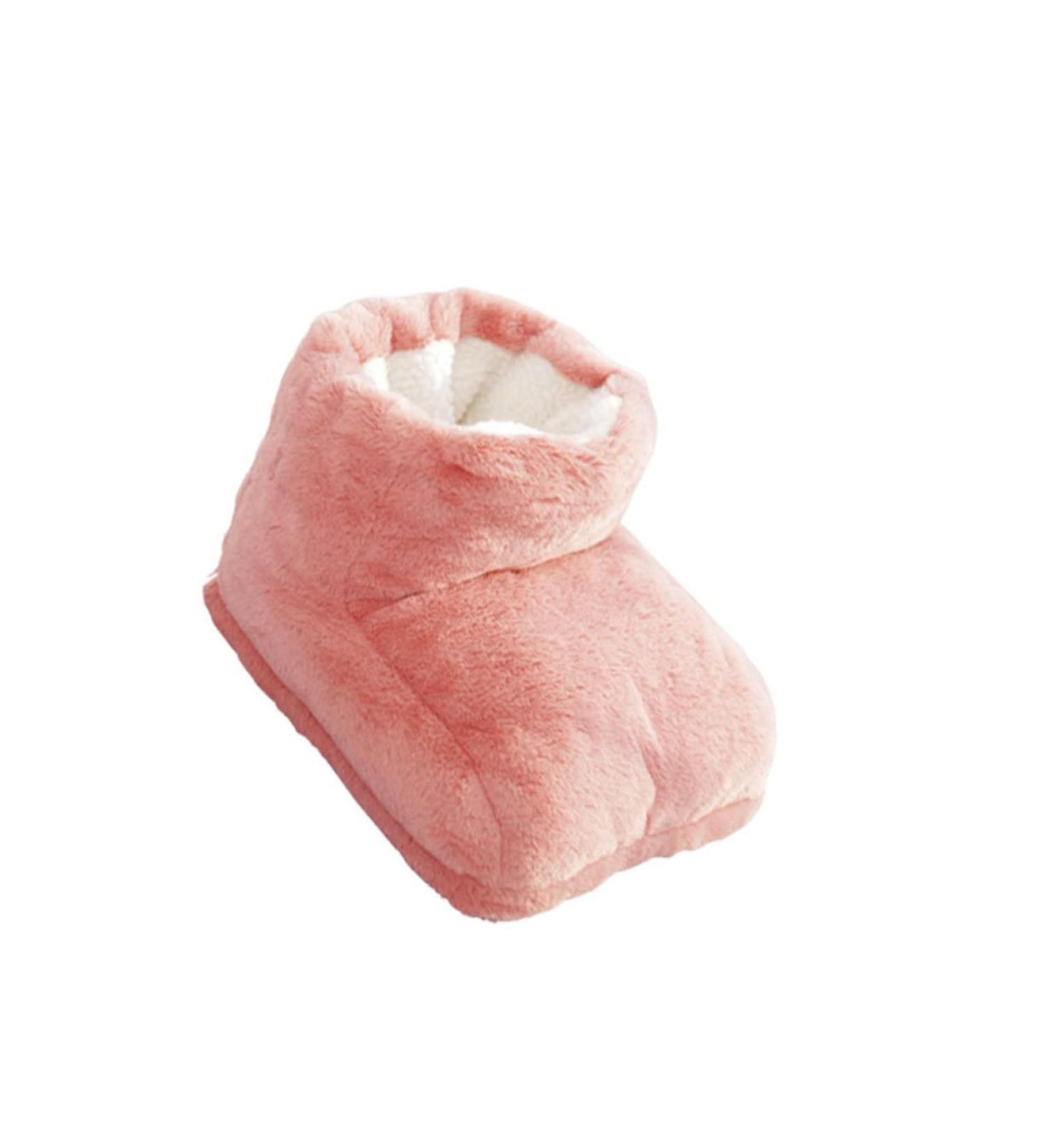 Packove USB Plush Shoes Heater | Warm Foot Massager & Electrical Slippers | Ideal for Free Time & Office | Pink Rosa Size 1 - Buy Online on GoSupps.com