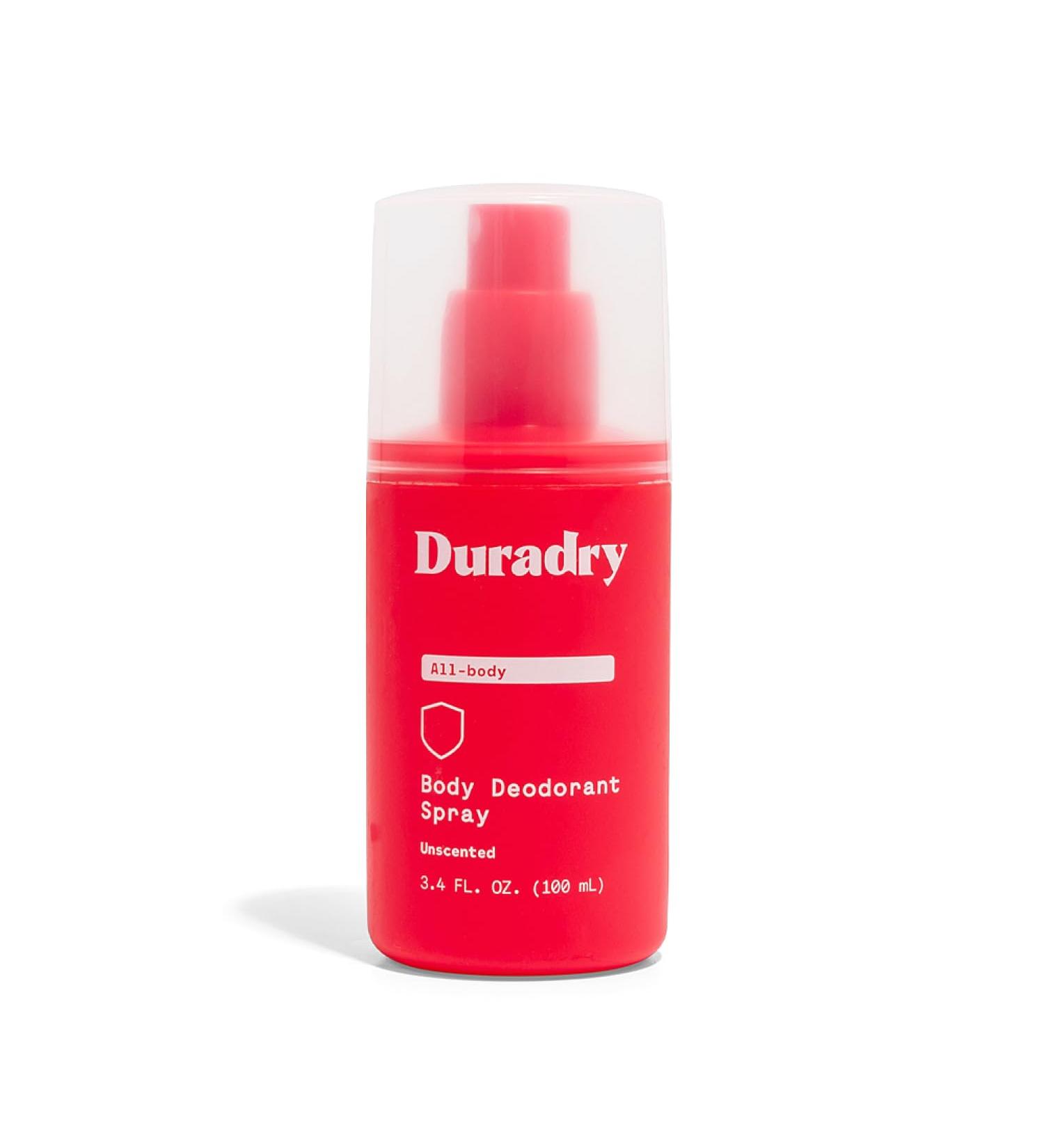 Duradry Body Deodorant Spray - Aluminum Free Natural Odor Eliminator Unscented 3.4 Fl Oz - Shop Internationally - Buy Online on GoSupps.com