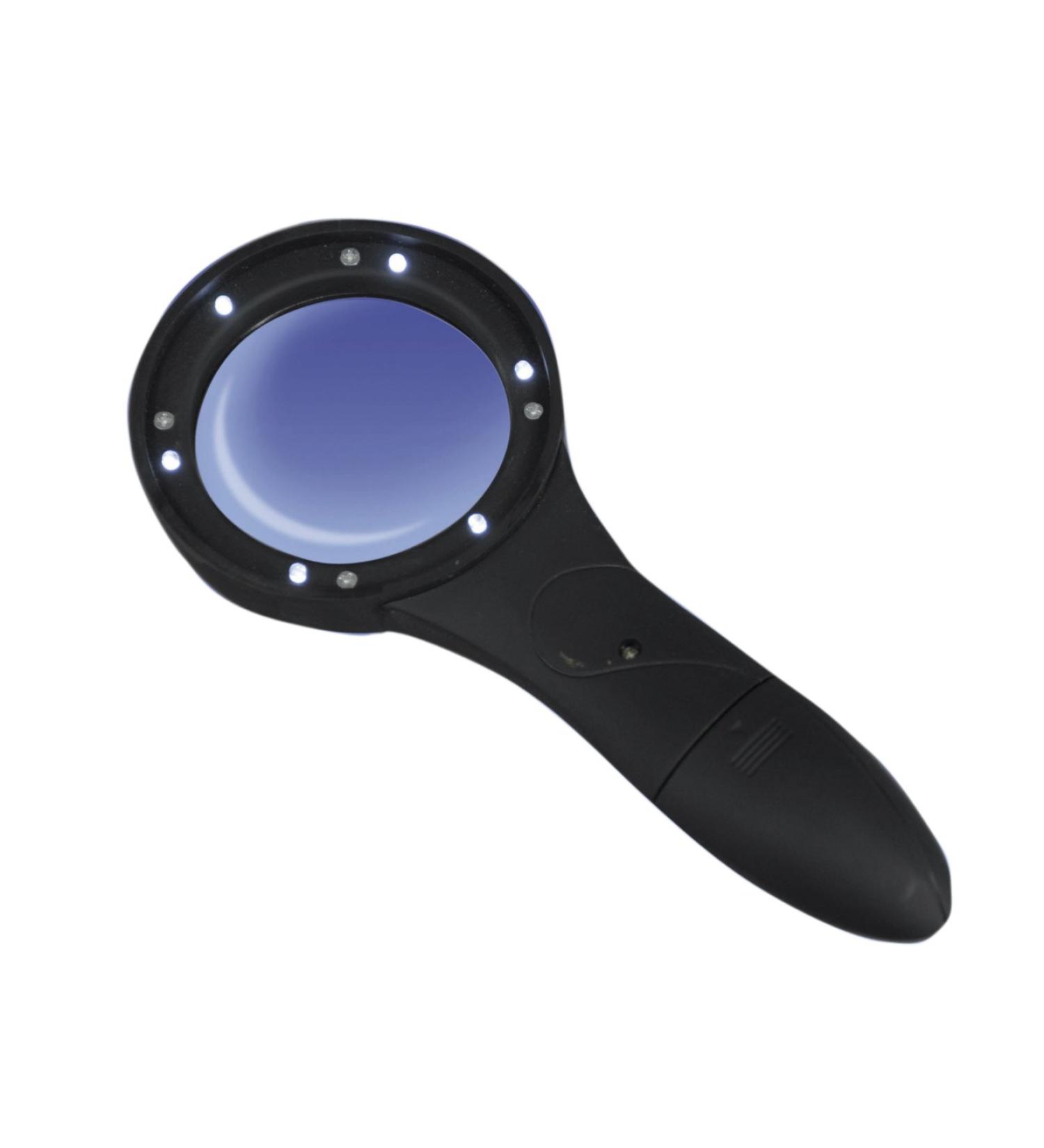 Aidapt Handheld 4X (400%) Magnifying Glass with LED Lights for Reading Books Hobbies Map Reading Jewellery Inspection Magnifying Glass Aid