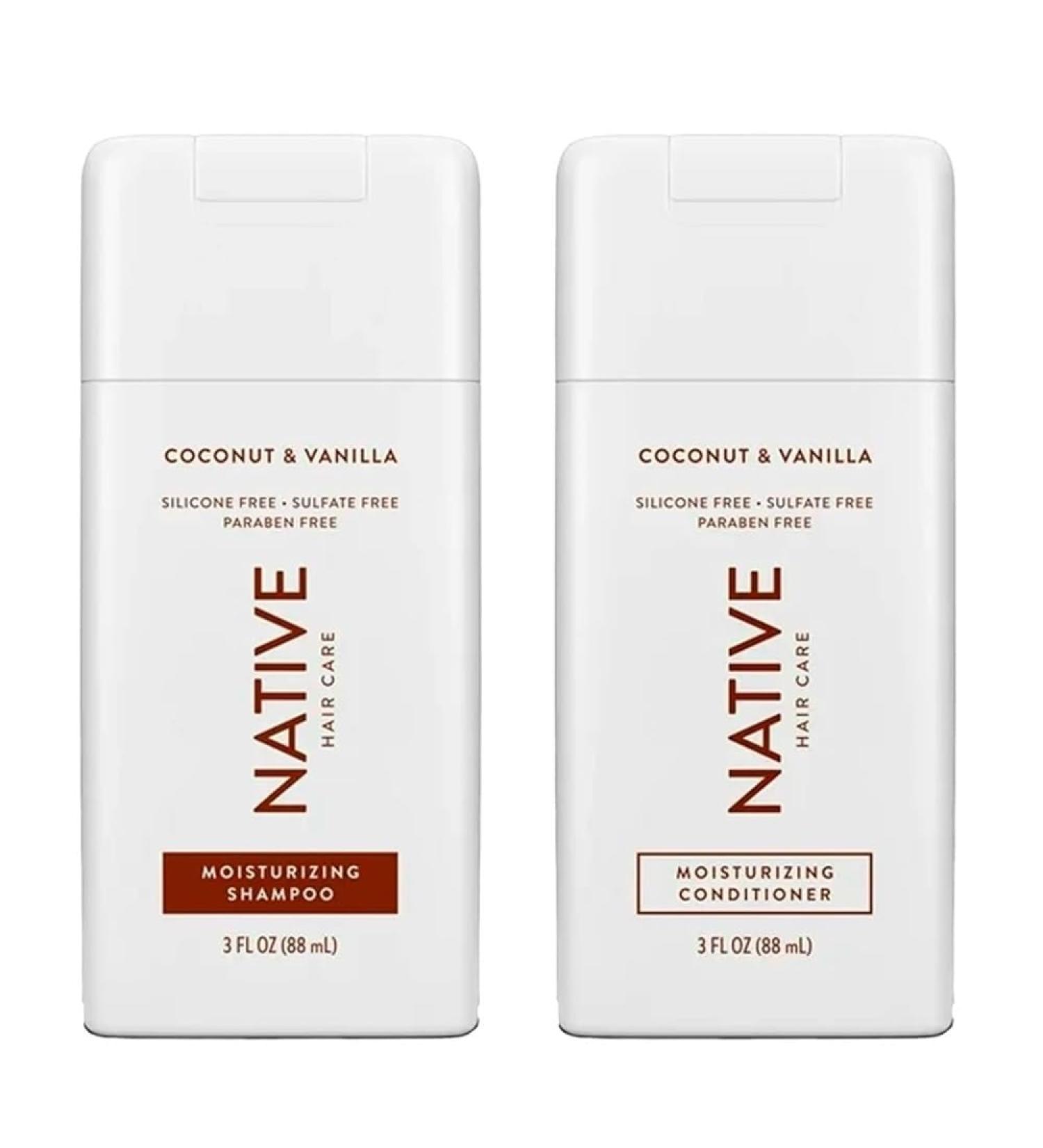 Coconut & Vanilla Travel Size Native Collection Set | Moisturizing Shampoo & Conditioner (3 oz each) | Perfect for International Shipping - Buy Online on GoSupps.com