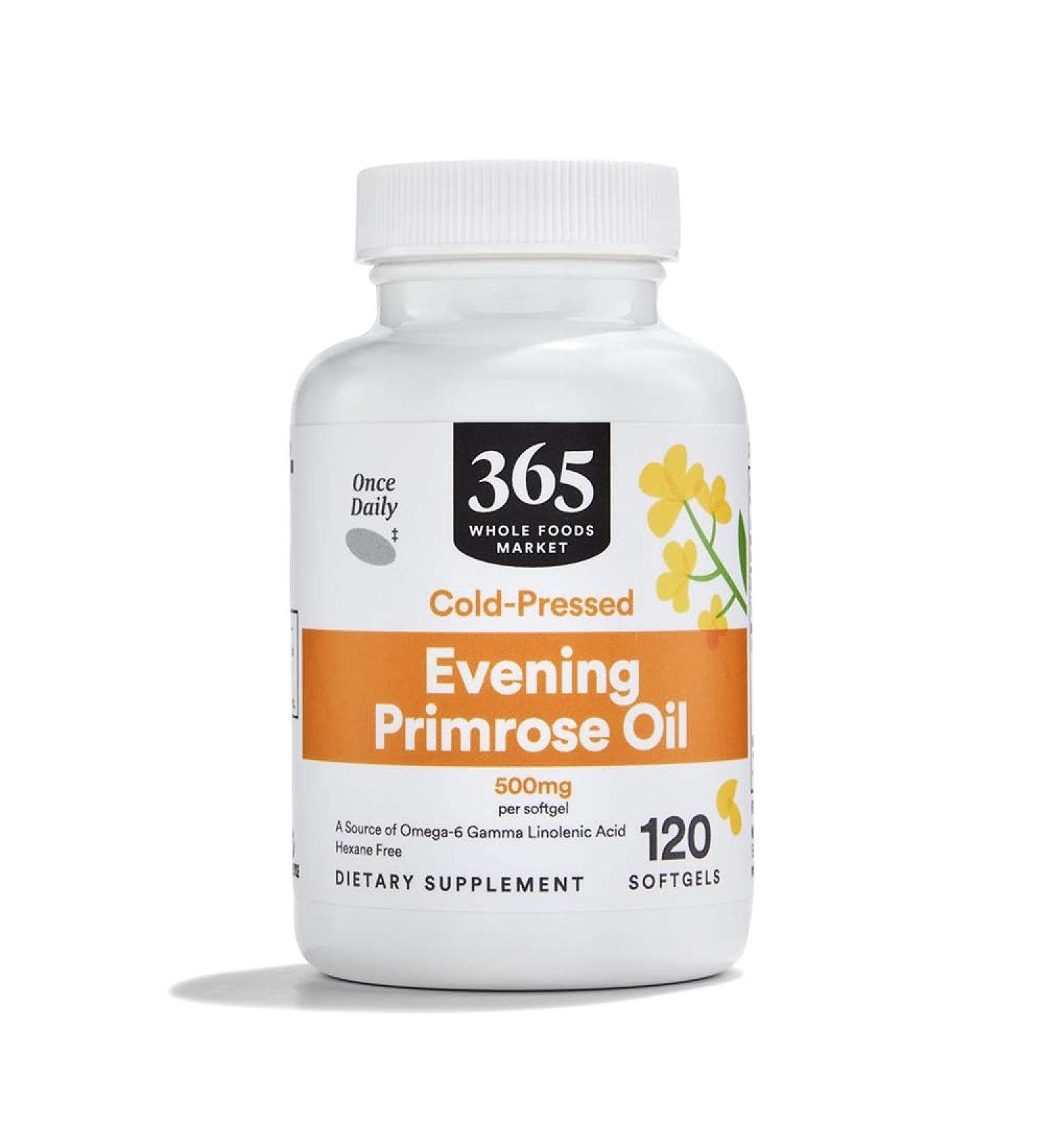 365 by Whole Foods Market Evening Primrose Oil 500 mg 120 Count 120 Count (Pack of 1) - Buy Online on GoSupps.com