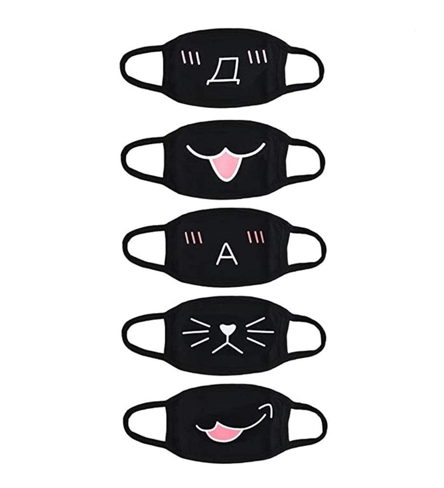 UMFun 10PCS Cotton Anime Face Covers - Protective Fabric Cute Kawaii Face Cover & Reusable Mouth Cover - Buy Online on GoSupps.com
