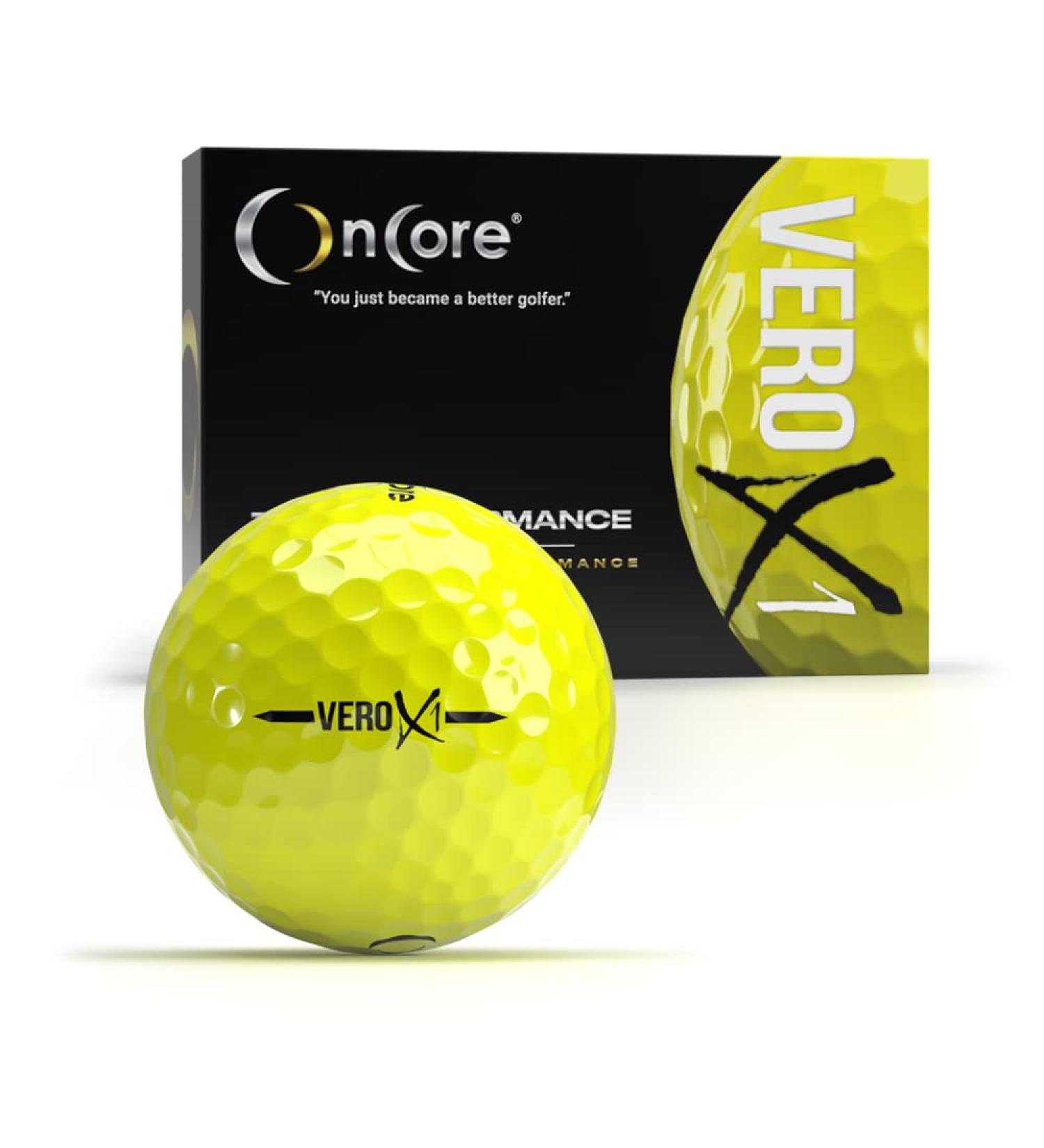 VERO X1 Golf Balls - Yellow (One Dozen | 12 Premium Golf Balls) - Tour Performance Balls - Buy Online on GoSupps.com