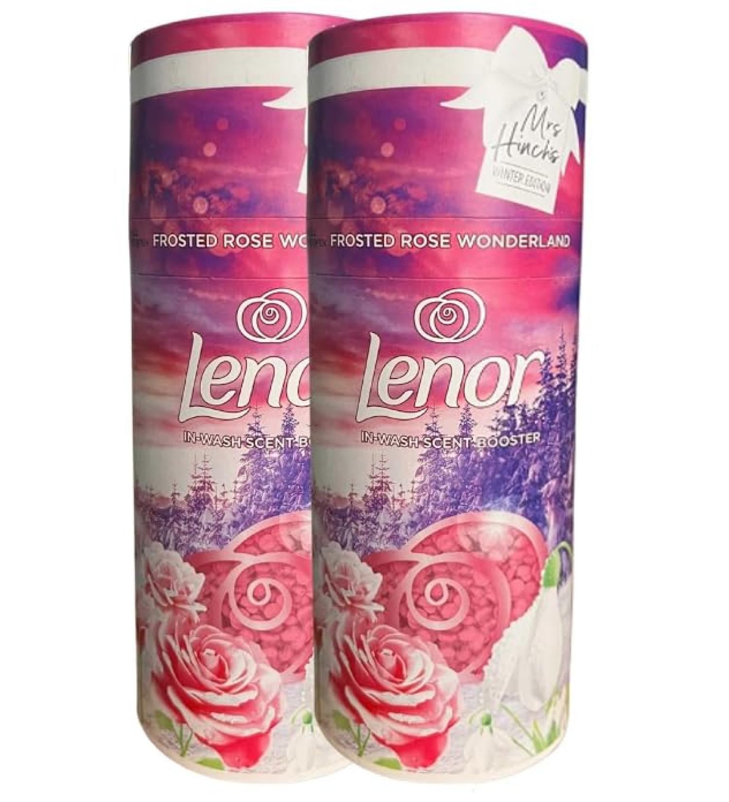 Lenor Scent Booster Beads Bundle - Mrs Hinch Collection Frosted Rose Wonderland In Wash Scent Boosters Winter Edition Pack of 2 x 176g with Topline Card. 12 Weeks of Boosted Freshness in Storage. - Buy Online on GoSupps.com