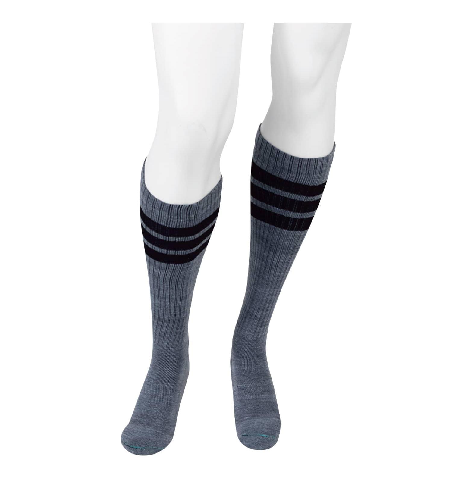 Juzo 20-30 mmHg Compression Socks - Power Comfort Knee High Closed Toe Retro Heather Gray X-Large | International Shipping Available - Buy Online on GoSupps.com