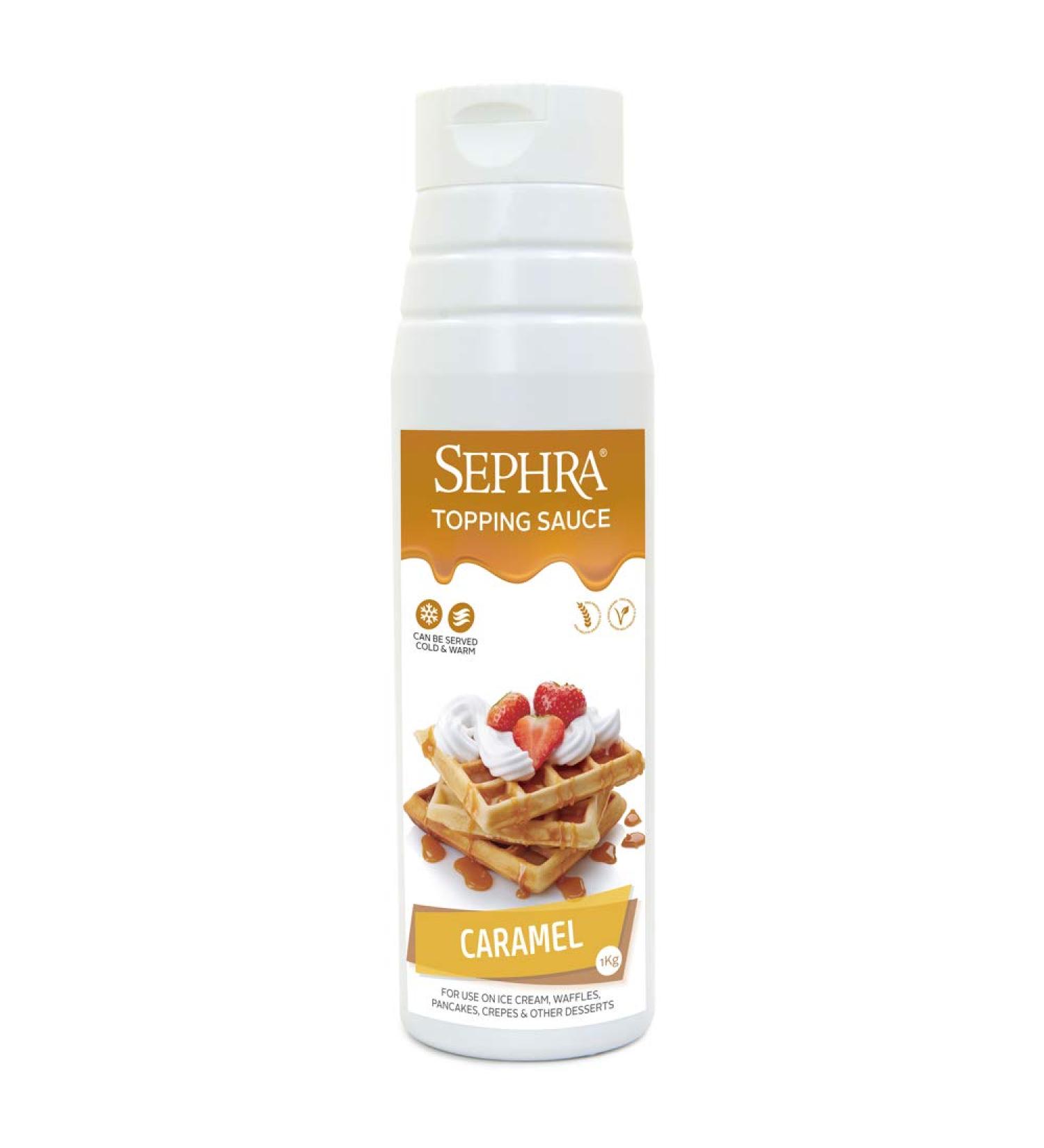 Sephra Caramel Topping Sauce 1kg - Gourmet Quality Dessert Sauce - Buy Online on GoSupps.com