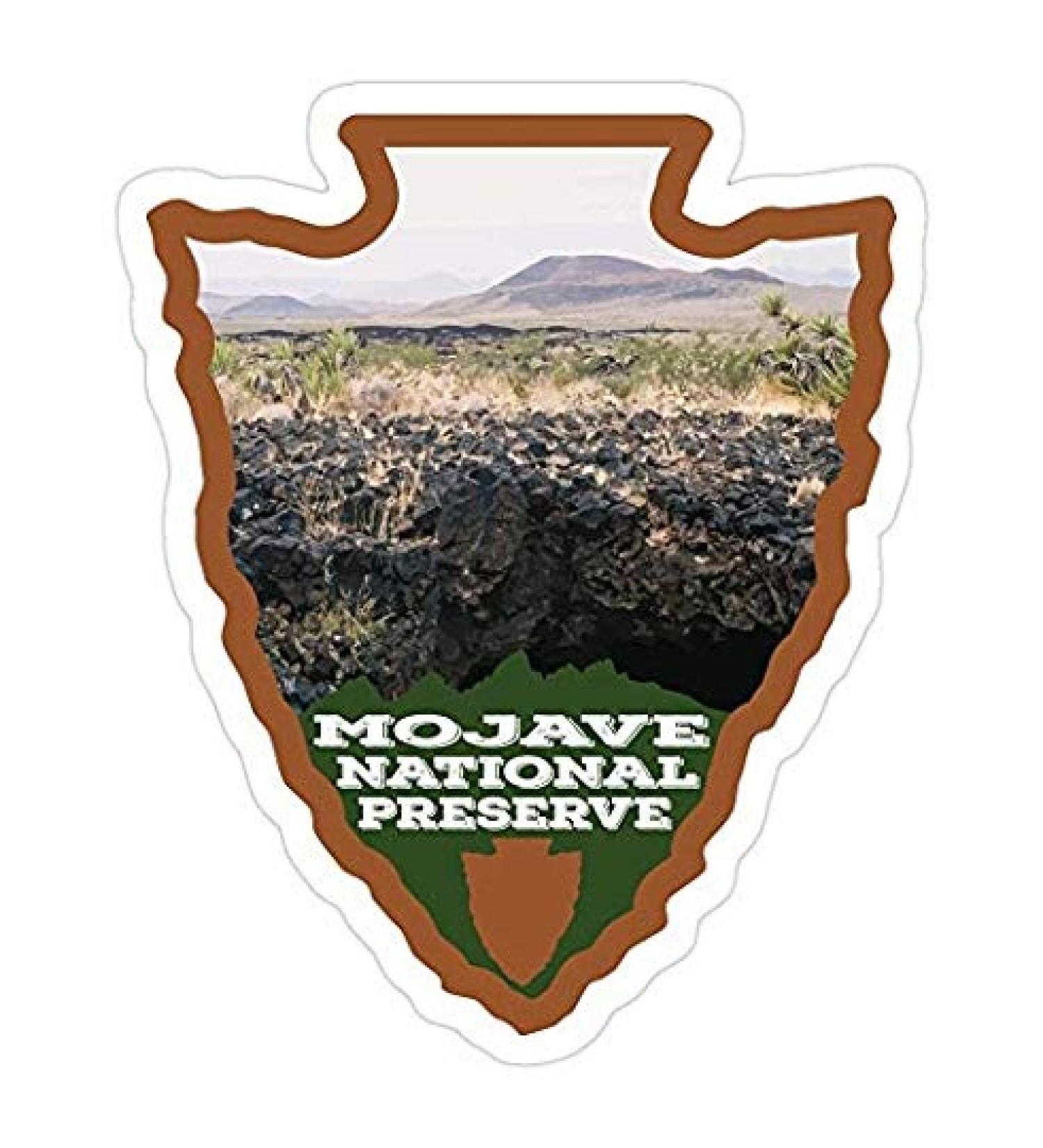 Mojave National Preserve Arrowhead Decal Sticker - Sticker Graphic - Auto, Wall, Laptop, Cell, Truck Sticker for Windows, Cars, Trucks
