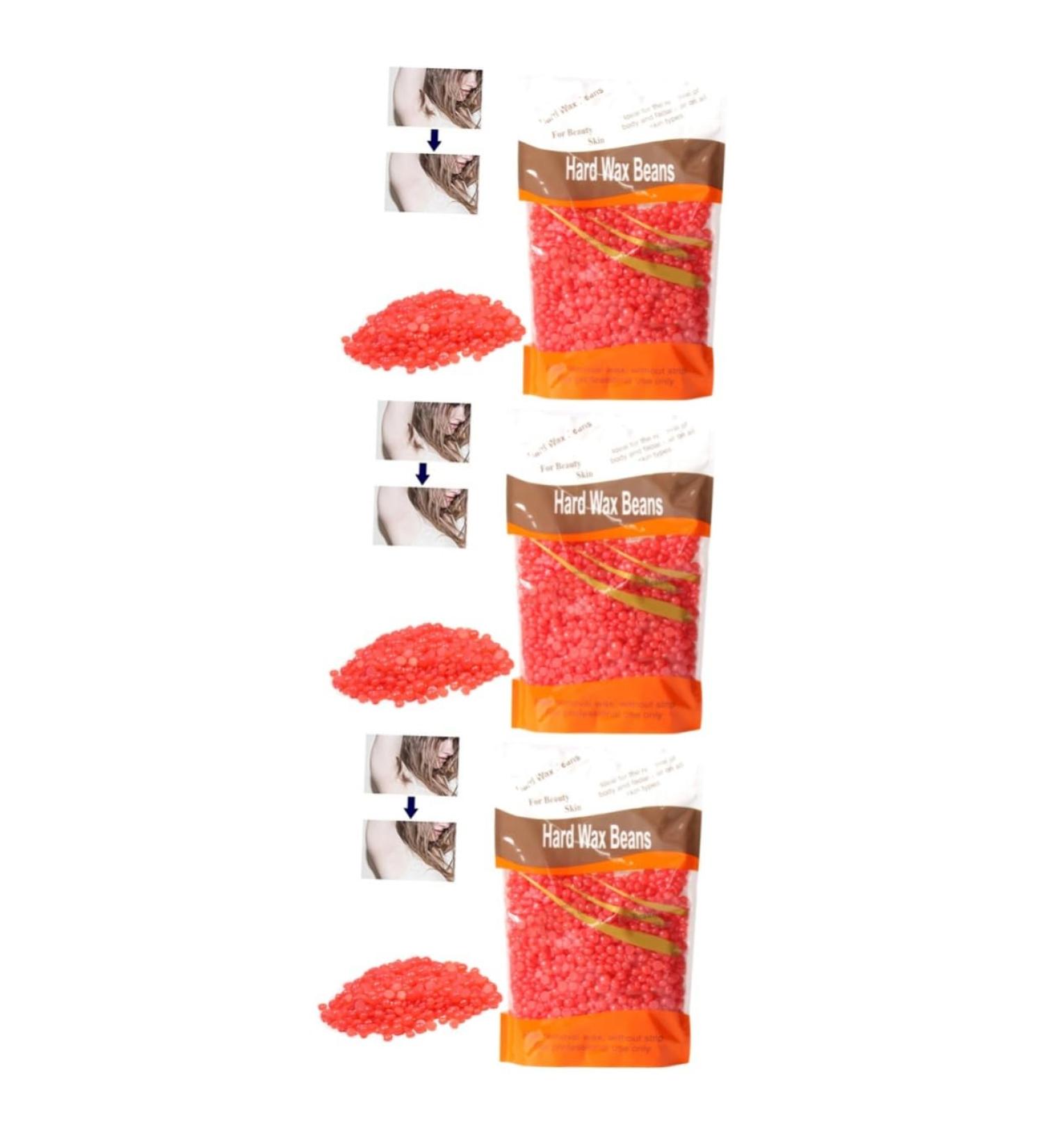 Minkissy 3pcs Hard Wax Bikini Hair Removal Kit - Painless & Effective Waxing for Smooth Skin - Buy Online on GoSupps.com