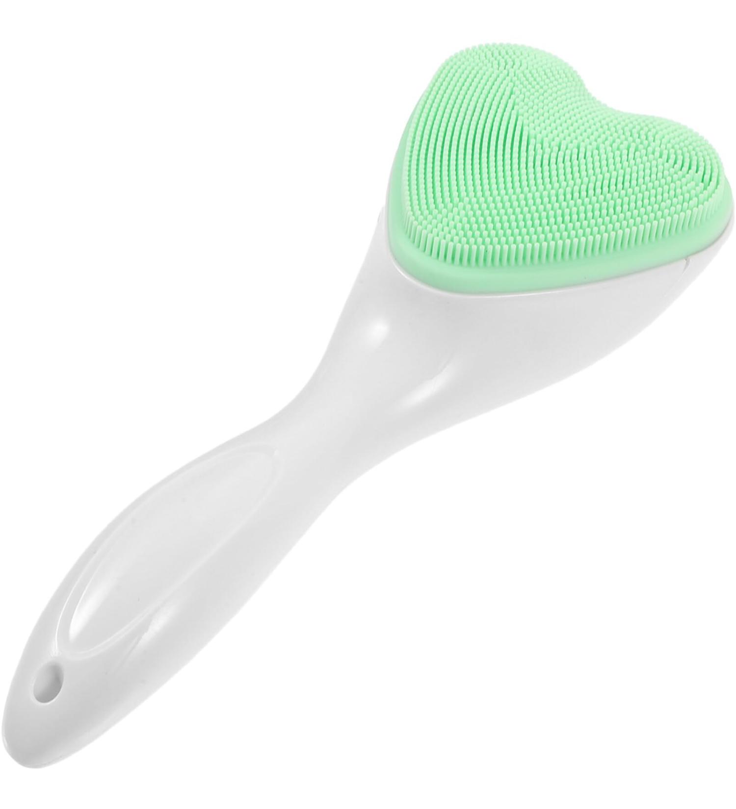 Healeved Facial Cleansing Brush Silicone Waterproof Face Scrubber Heart Shape Manual Handheld Facial Exfoliator Blackhead Face Wash Brush for Deep Cleaning Skin Care - Buy Online on GoSupps.com
