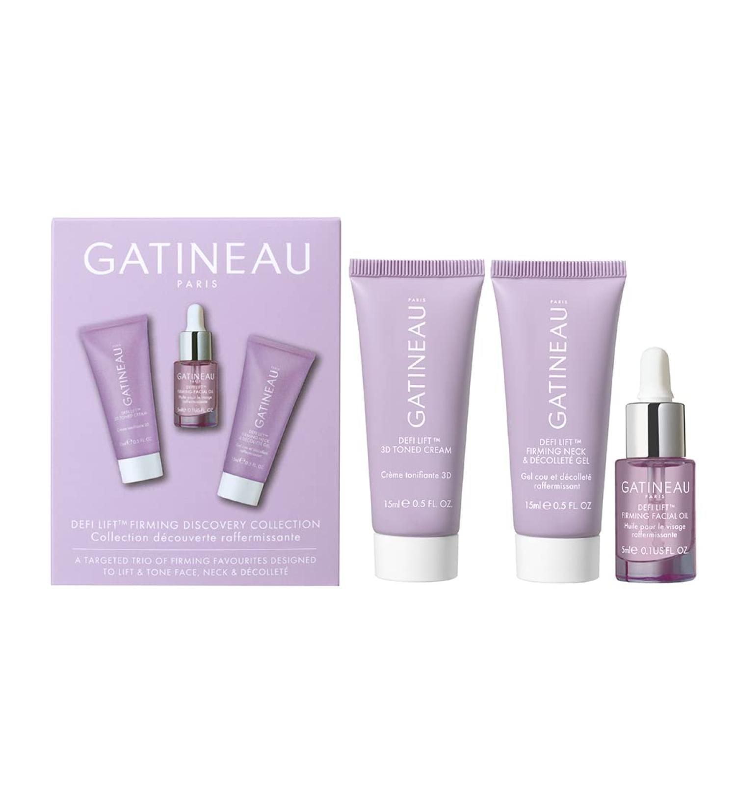 Gatineau - Defi Lift Firming Discovery Collection - Facial Oil Cream & Neck Gel Travel or Trial Gift Set - Buy Online on GoSupps.com