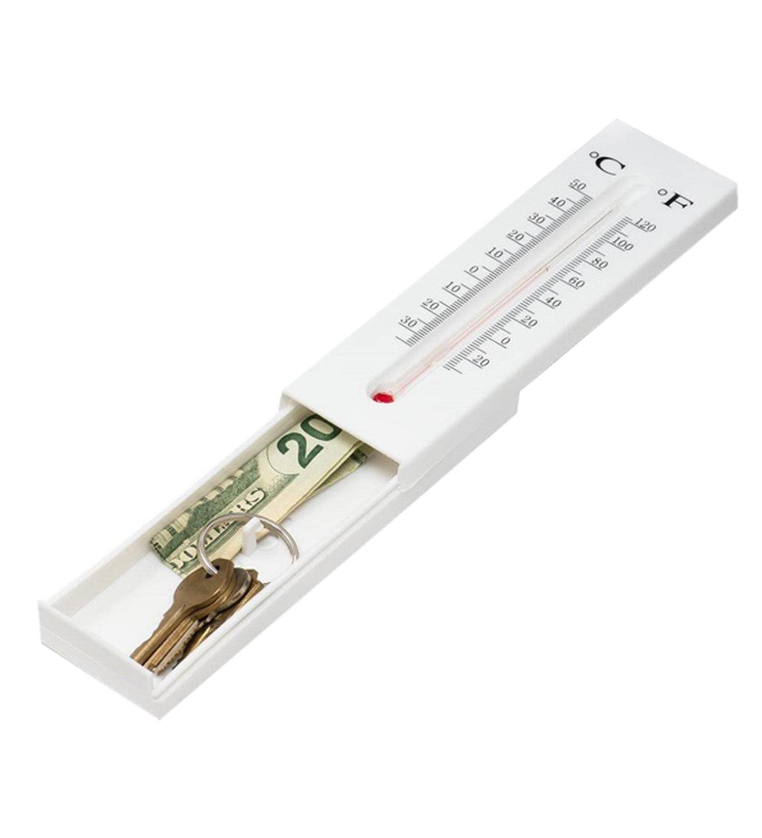 Lecerrot Thermometer Key Box - Wall-Mounted Hidden Safe for Coins Money & Keys | Secure Outdoor Discard Container - Buy Online on GoSupps.com