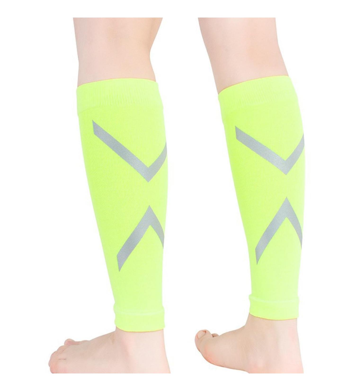 Buy X-Large Fluorescent Green Calf Brace for Torn Muscle & Shin Splint Pain Relief Compression Sleeve for Injury & Strain - Buy Online on GoSupps.com