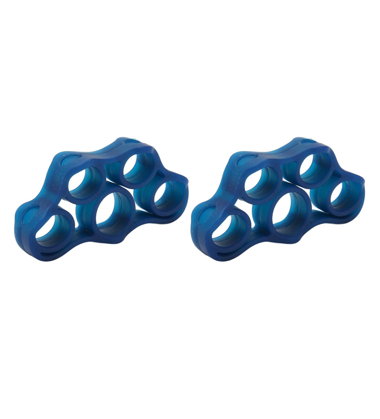 Finger Exerciser Skin Friendly Finger Trainer 2Pcs High Flexibility for Recovery (Dark Blue 11LB) - Buy Online on GoSupps.com