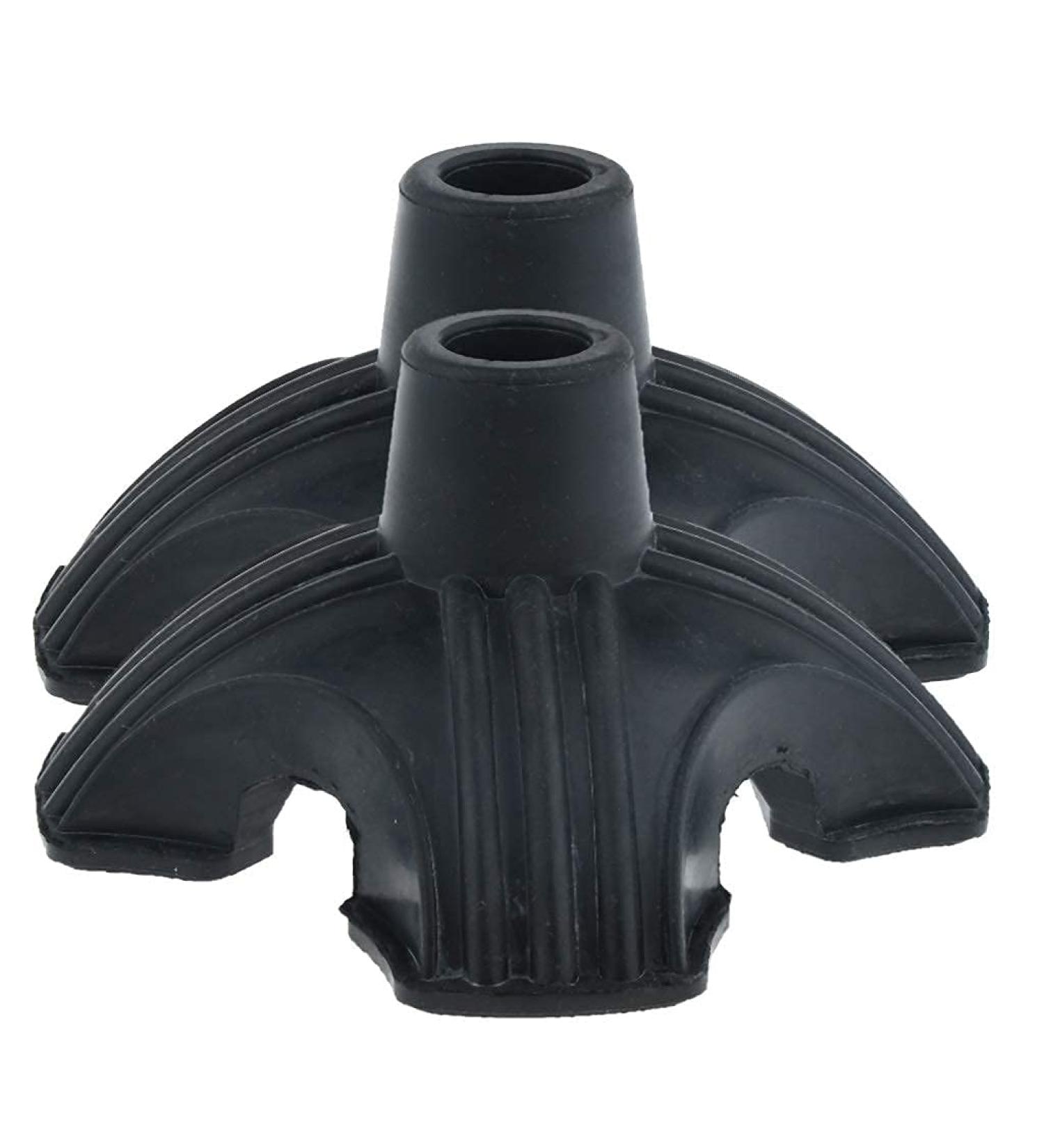 Pack of 2 Anti-Slip Quad Rubber Replacement Tip Base for Elderly Cane Walking Stick Crutches 7/8 Inches Family Present - Buy Online on GoSupps.com