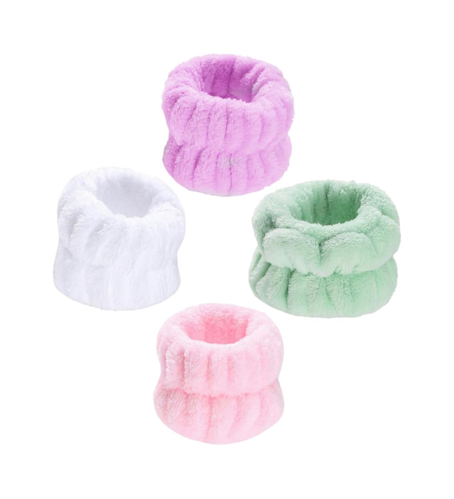 4paires Bracelets De Lavage Du Visage Souples Pour Femmes Respirants Et Absorbants Pour Spa Et Douche - Buy Online on GoSupps.com
