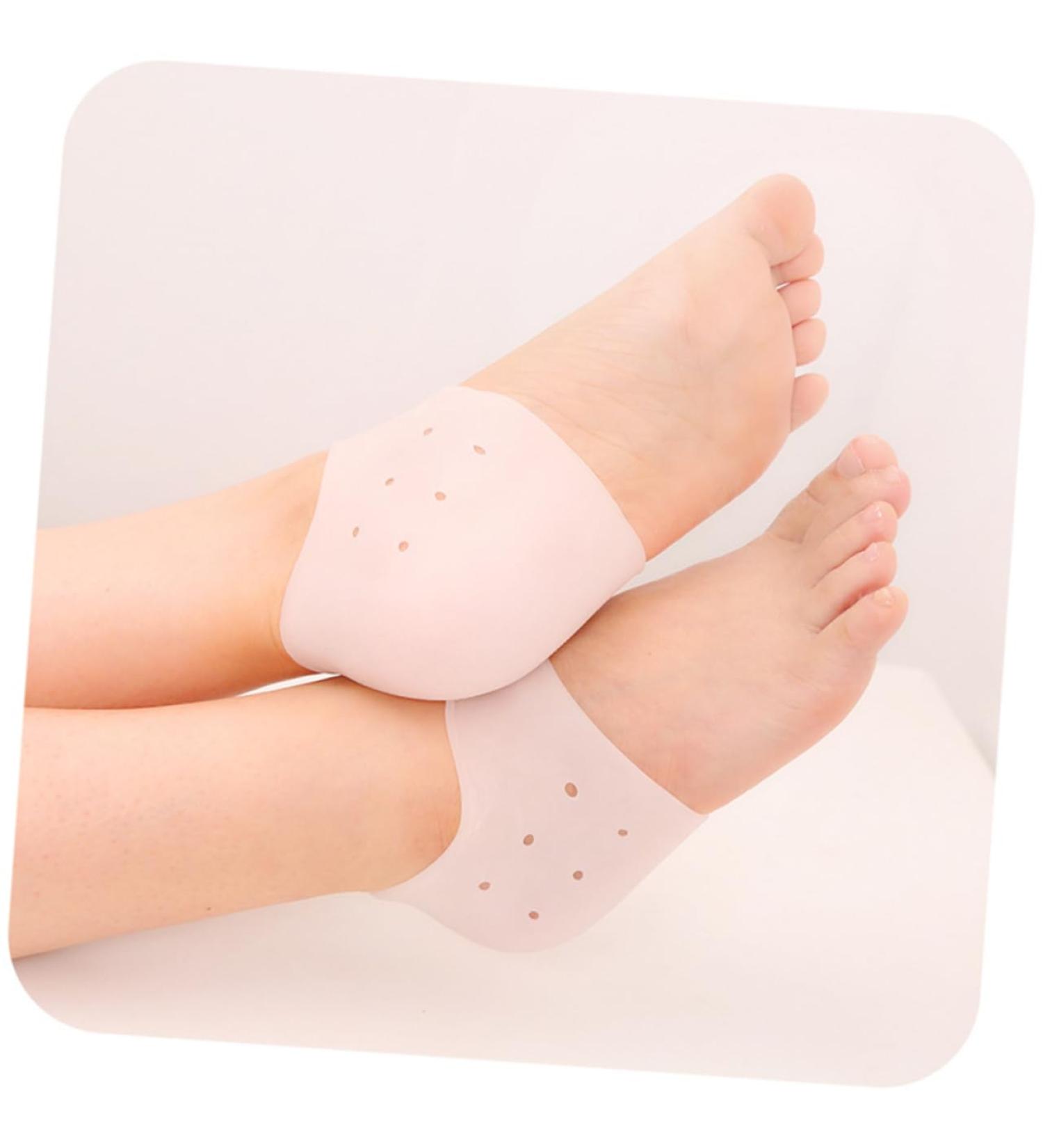DOITOOL 5 Pairs Moisturizing Heel Socks Silicone Heel Protector Heel Cushion Foot Sleeve Reusable Moisturizing Foot Protectors for Feet Silica Protective Sleeve High Heels Buffer Sleeve - Buy Online on GoSupps.com