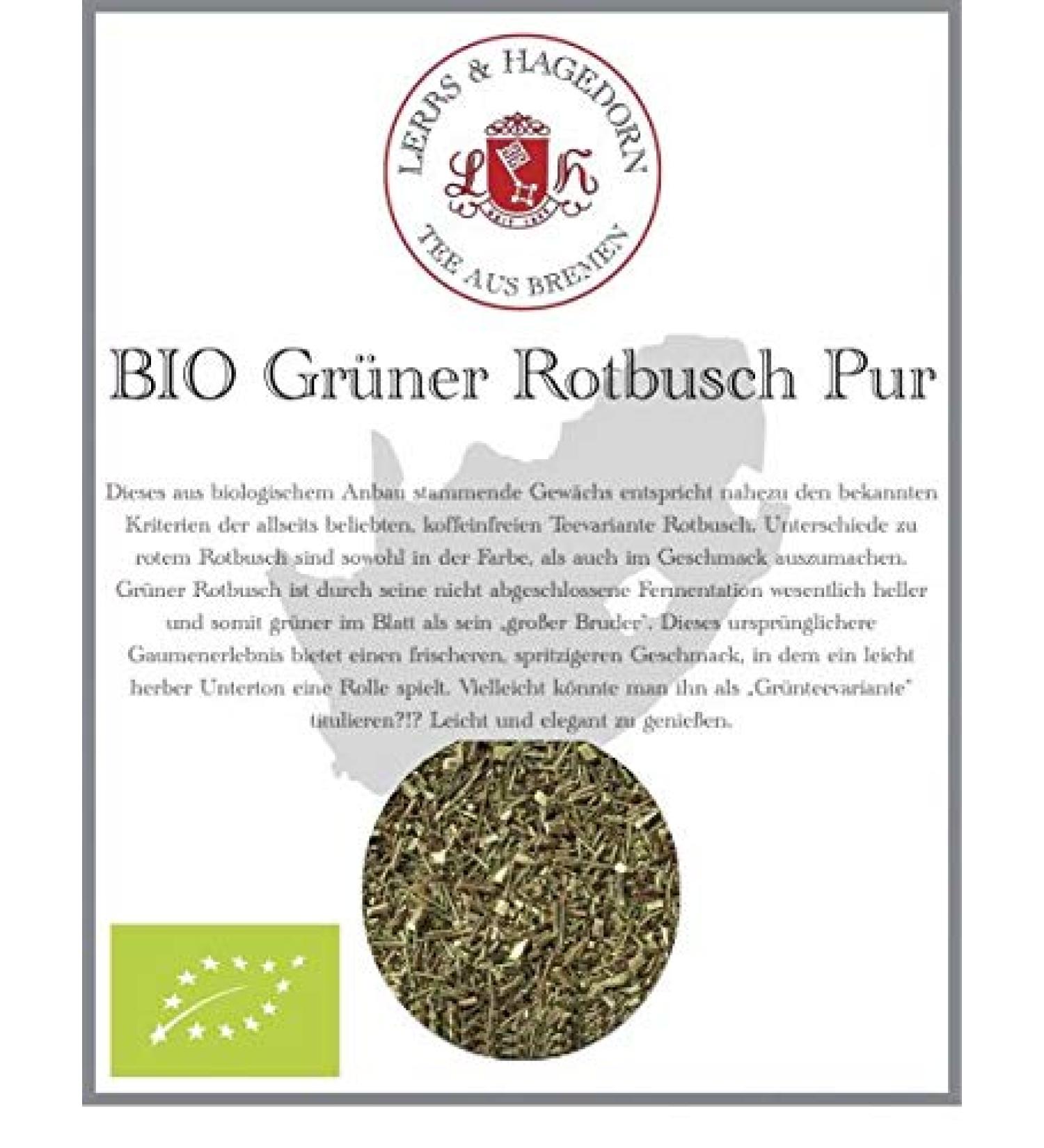  Lerbs & Hagedorn Organic Pure Green Rotbusch 1 kg - Buy Online on GoSupps.com