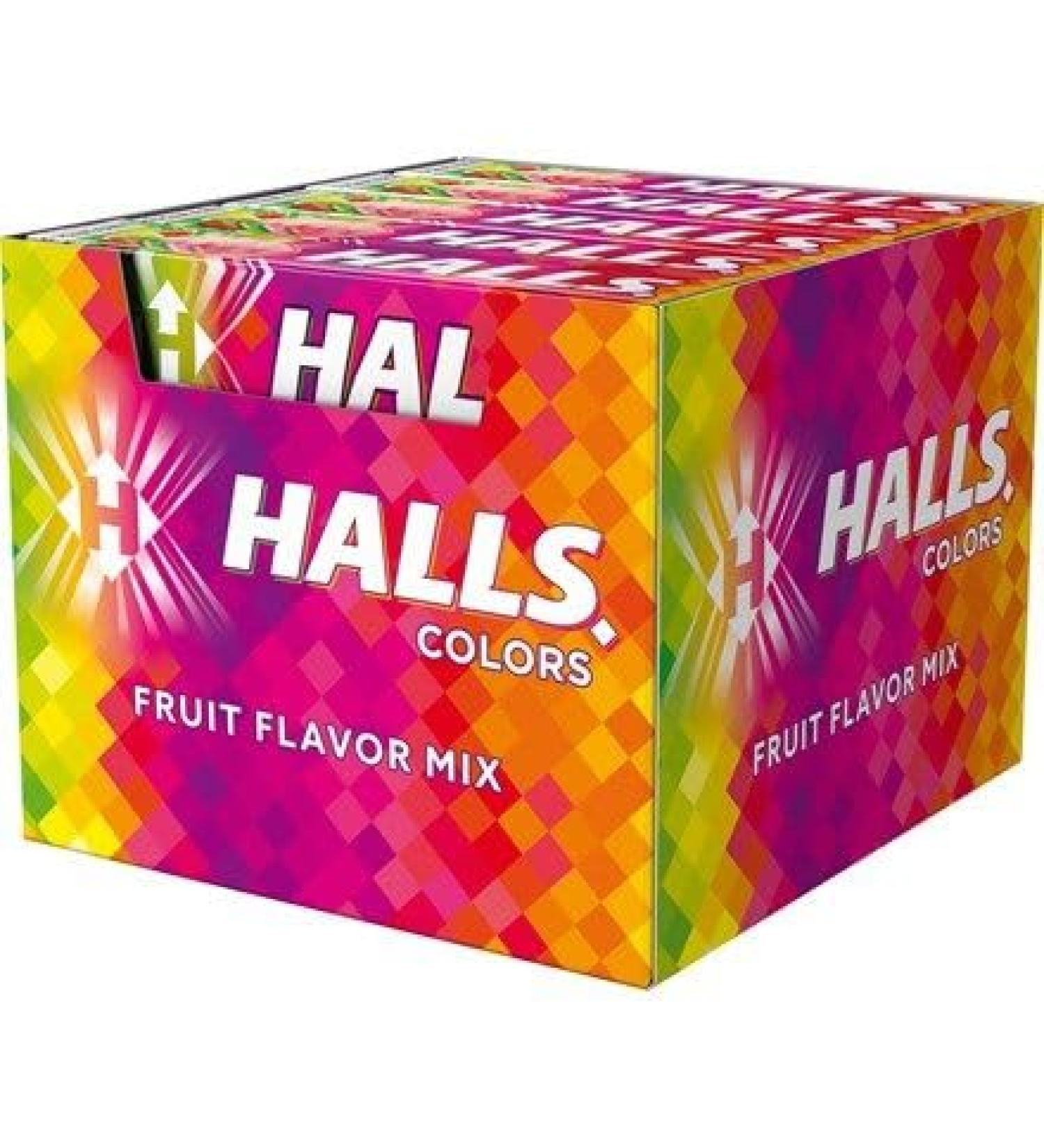 Halls Colors Fruit Flavor Mix Assorted Flavors