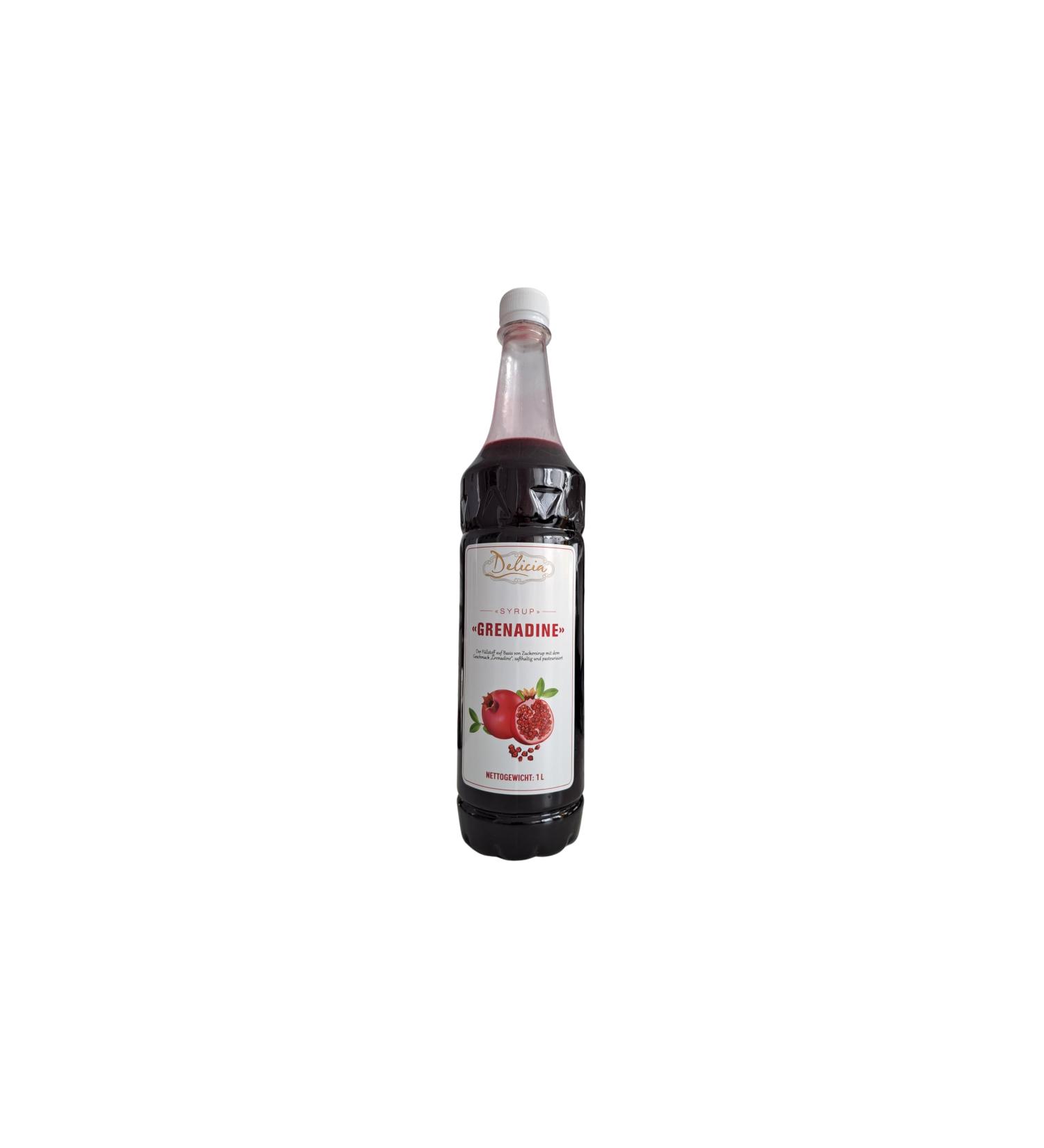 "Grenadine" desserts syrup |Seductive Delicia syrup in a 1l bottle |Sweet agents can be used in versatile - they develop their creativity