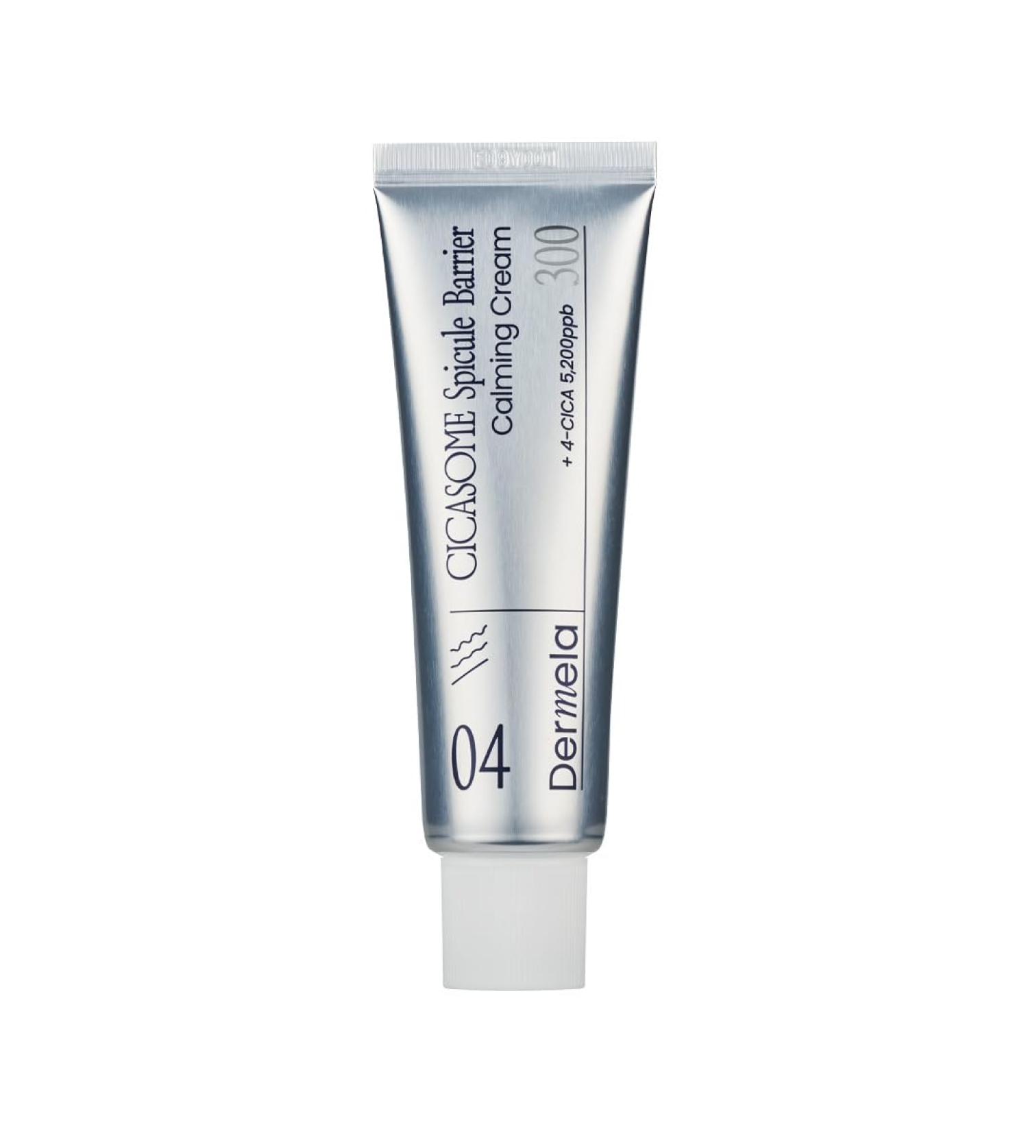 Dermela Cicasome Spicule Barrier Calming Cream, Daily Care Ultra-Hydrating & Soothing with Hyaluronic Acid & Glycerin, 1.69 fl oz (50 mL) | Korean Skincare for Sensitive & Acne-Prone Skin - Buy Online on GoSupps.com
