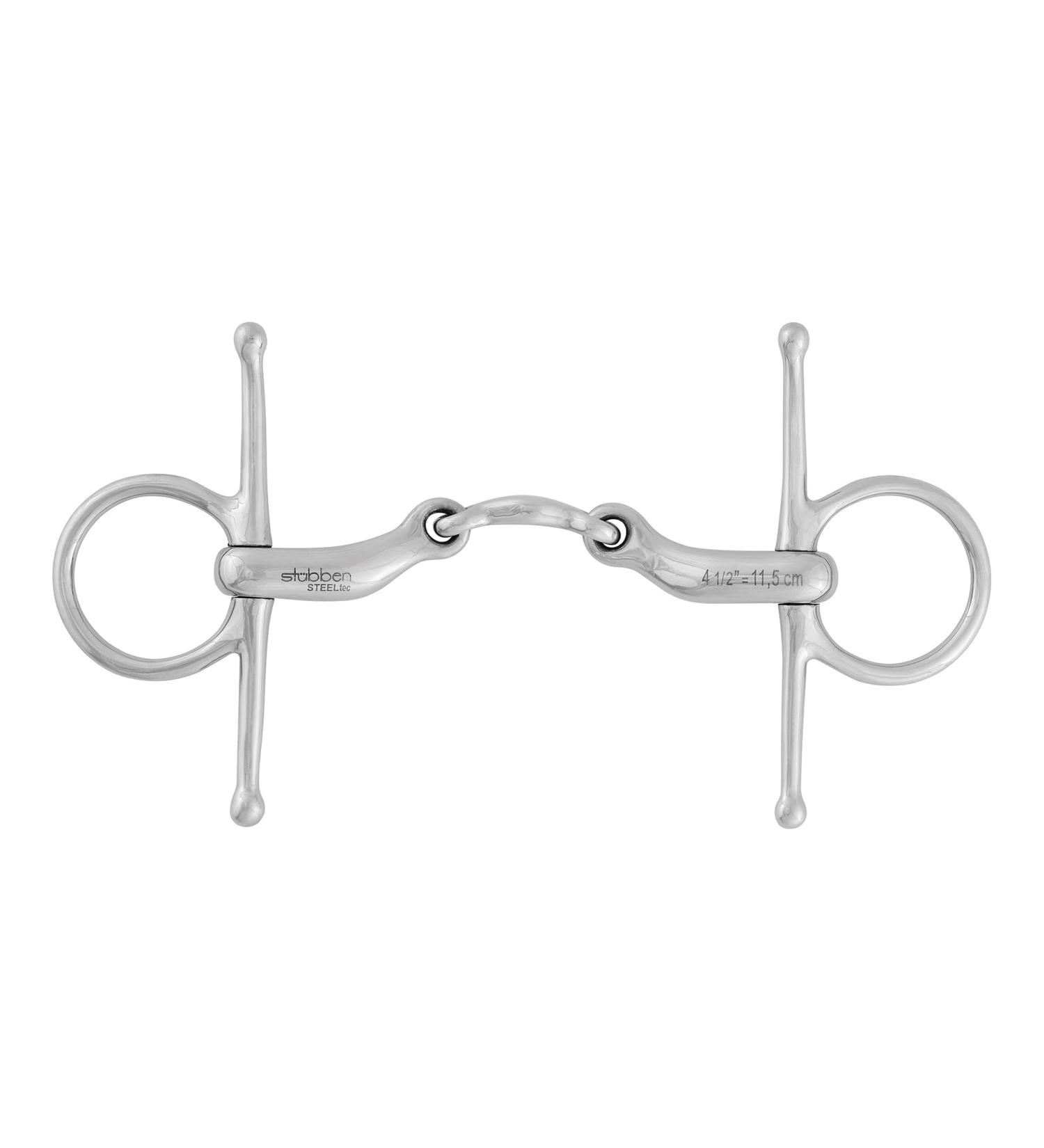 St bben bit 2279 pony full cheek snaffle double broken 12.0 cm - 12 mm - stainless steel