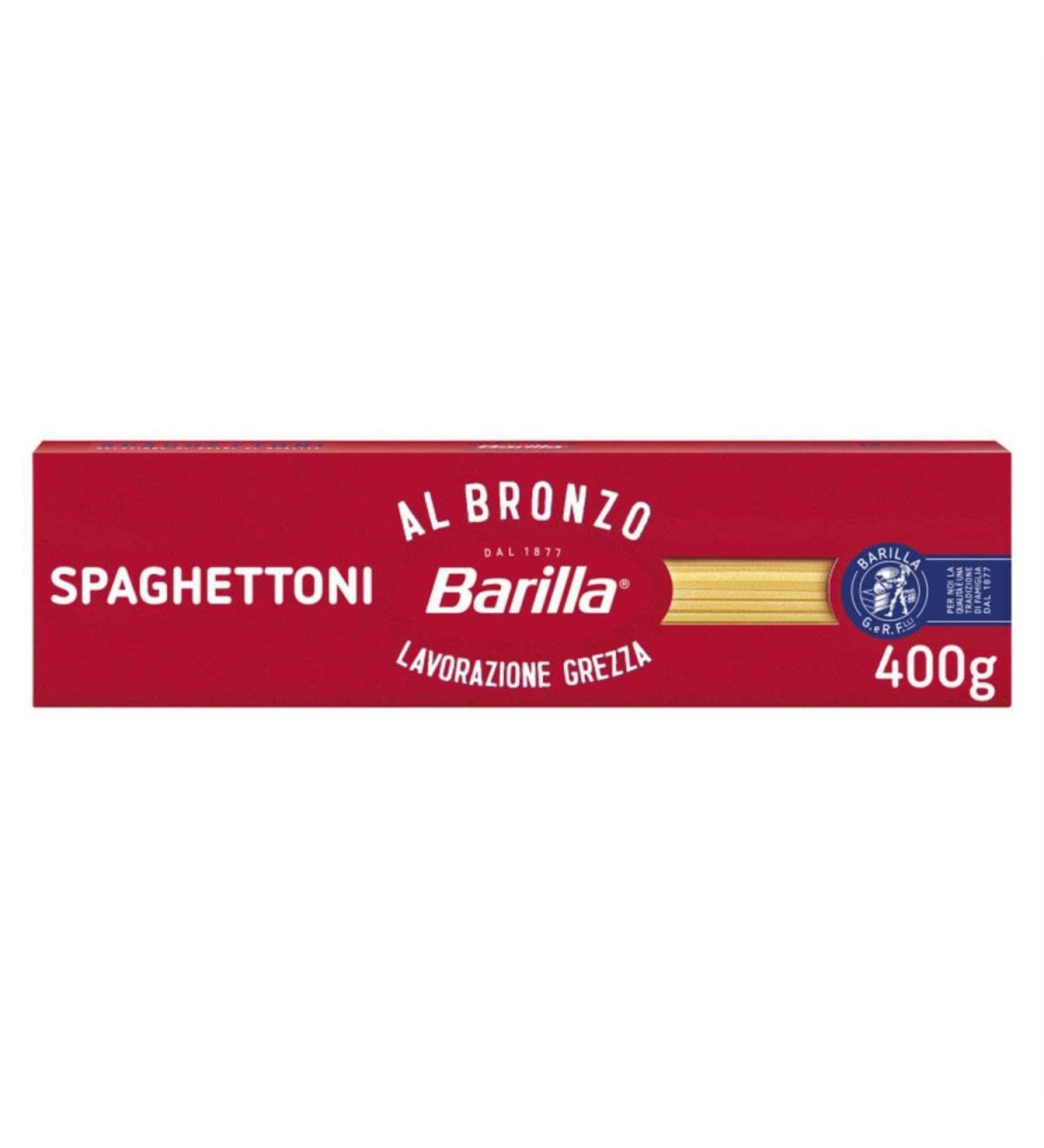 G n rique BARILLA AL BRONZO - Barilla Al Bronzo Spaghettoni Pasta Wire Drawing with Bronze 400 g - 400 g - Pack of 4 - Sold as a Lot
