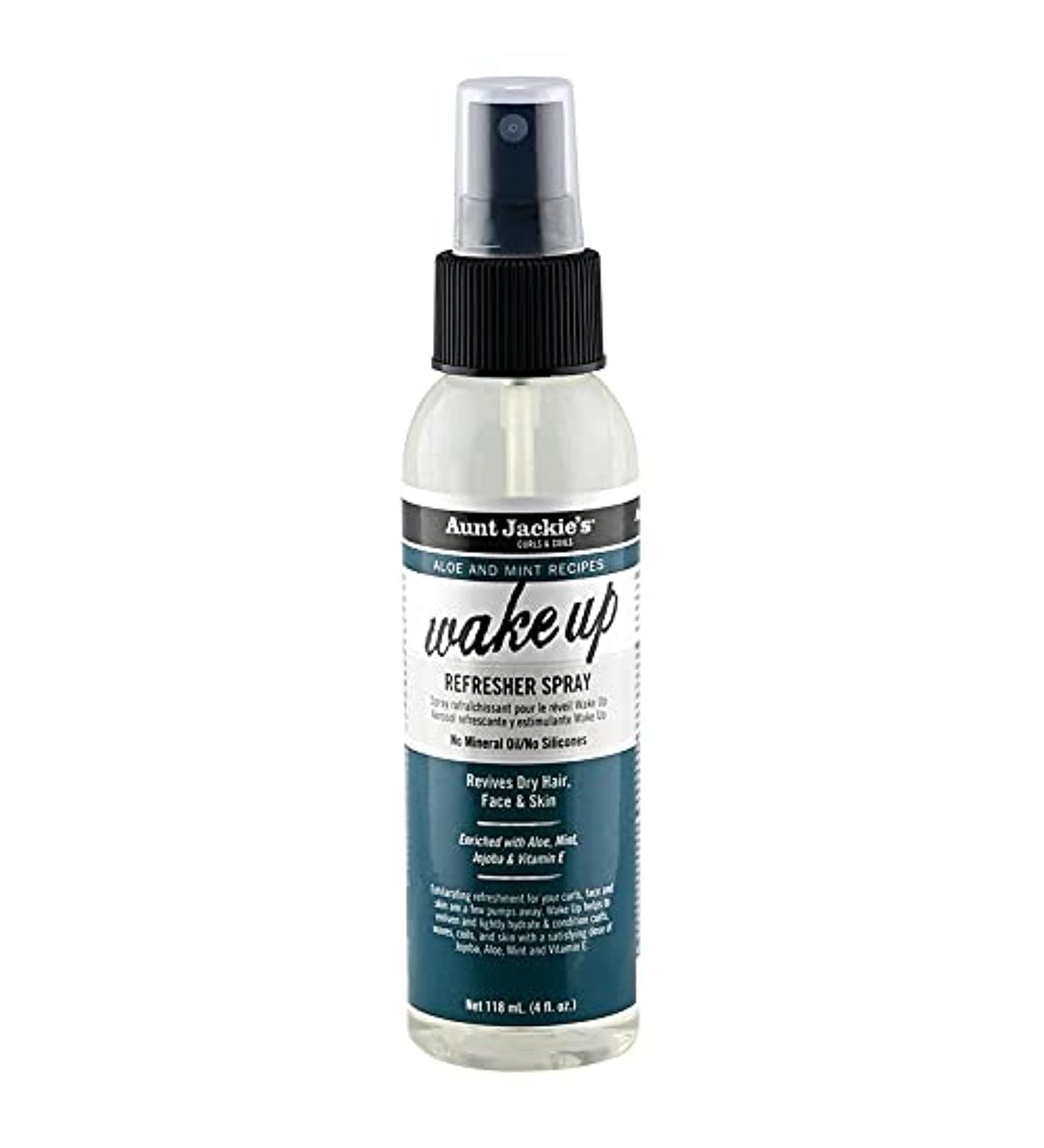 Aunt Jackie's Aloe & Mint Wake Up Refresher Spray - 4 Oz | Hydrating Hair, Face & Skin Care - Buy Online on GoSupps.com