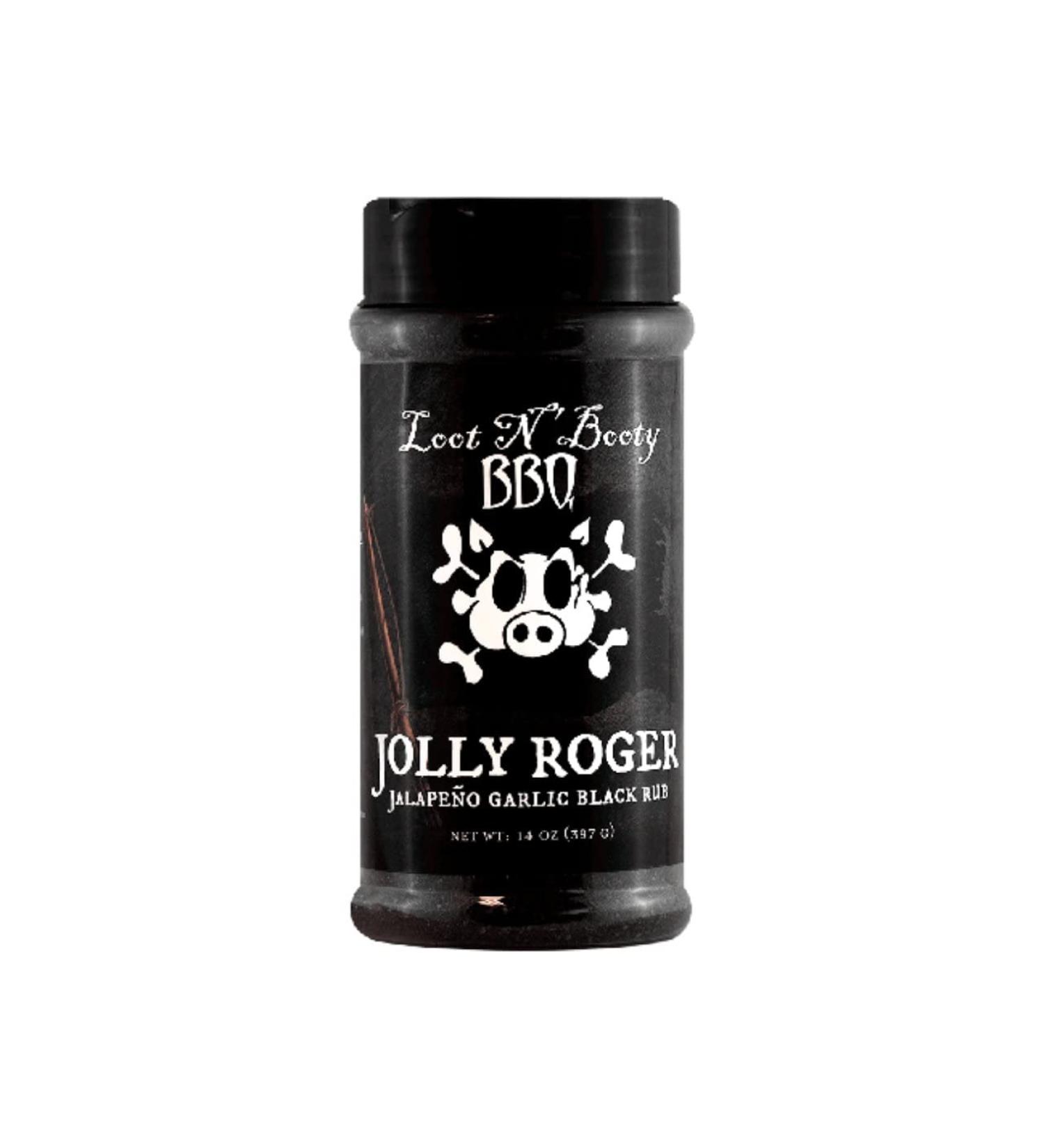 Loot N' Booty Jolly Roger Jalapeno Garlic Black Rub - 14 oz