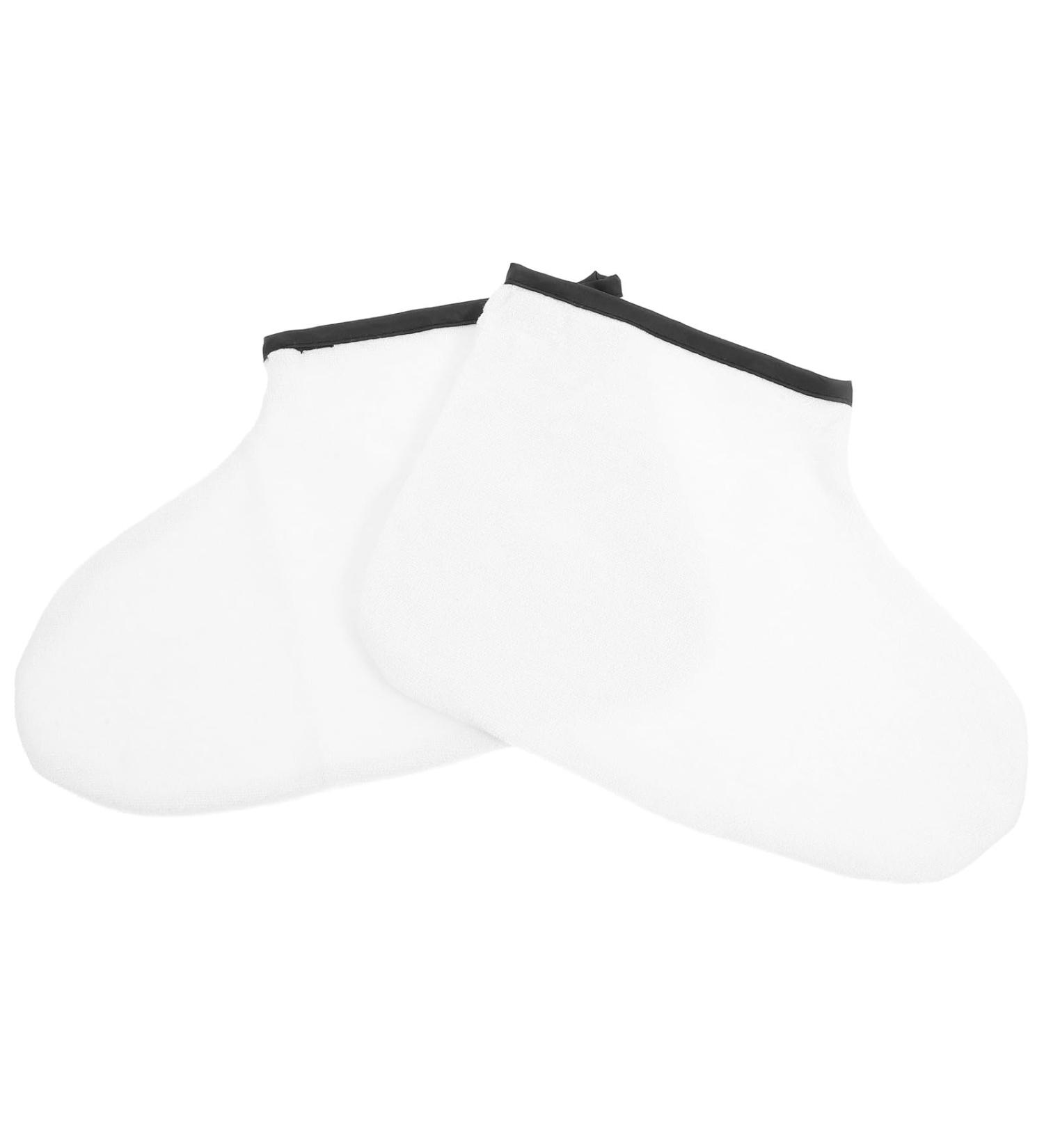 Veemoon Paquet de Paraffine pour Pieds en Coton Doux R utilisable Couleur Beige Bord Noir 1 Paire de Couvre-pieds Hydratants pour Spa et Soins Professionnels des Pieds Masque - Buy Online on GoSupps.com