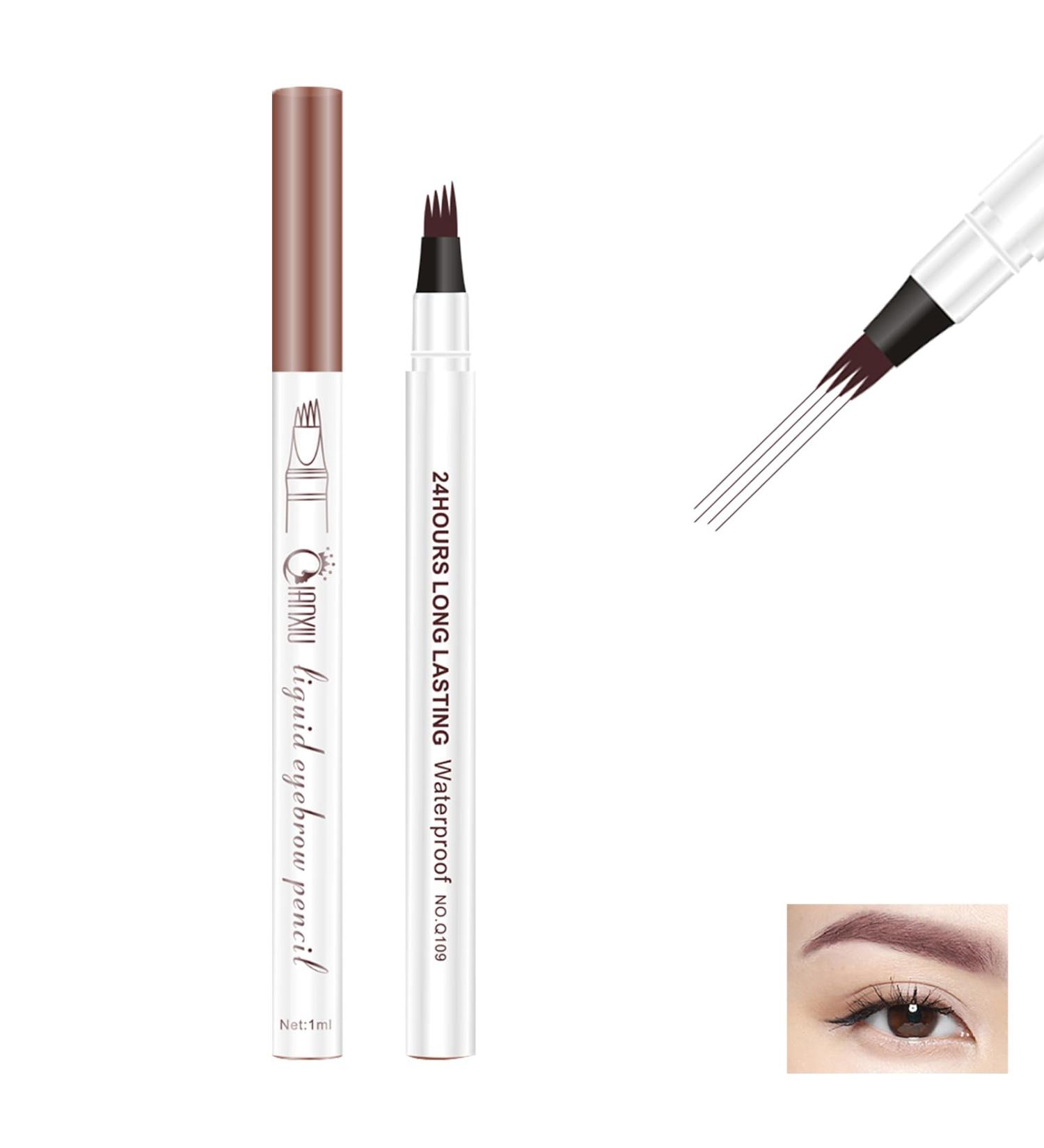 Buy 4 Tip Microblade Eyebrow Pen - Waterproof Long-Lasting Eyebrow Pencil in Brown | Best International Shipping - Buy Online on GoSupps.com