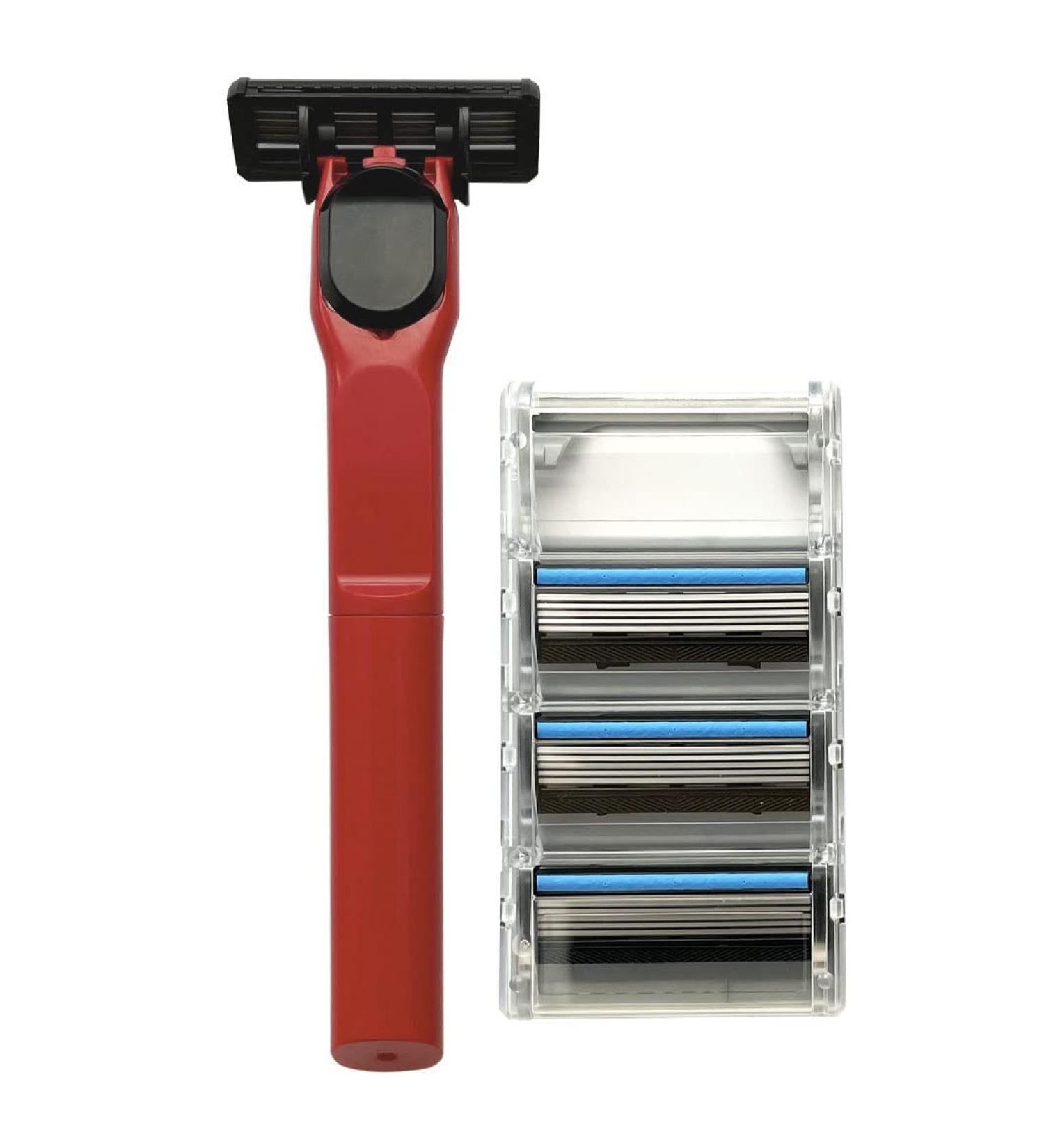 Design handle with 4 blades (red)