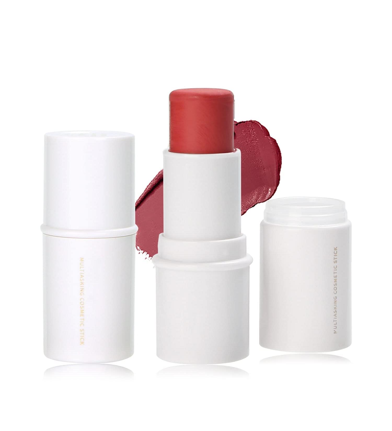 Rosy Glow Cream Blush Stick for Cheeks & Lips - Multi-Use Highlighter & Blush Stick for Mature Skin - Buy Online on GoSupps.com