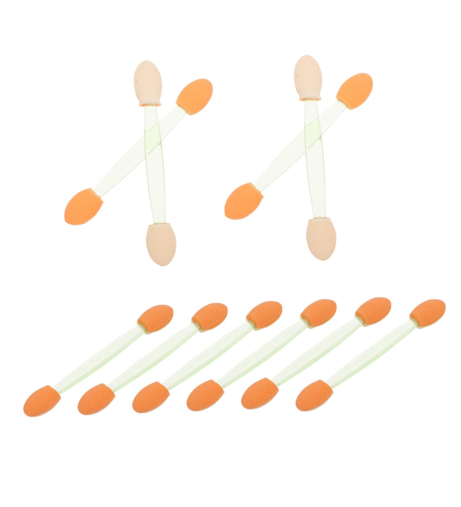PLAFOPE 100pcs Sponge Eye Emulsion Dual Ended Makeup Brush Plastic Eye Shadow Sponge Stick - Buy Online on GoSupps.com