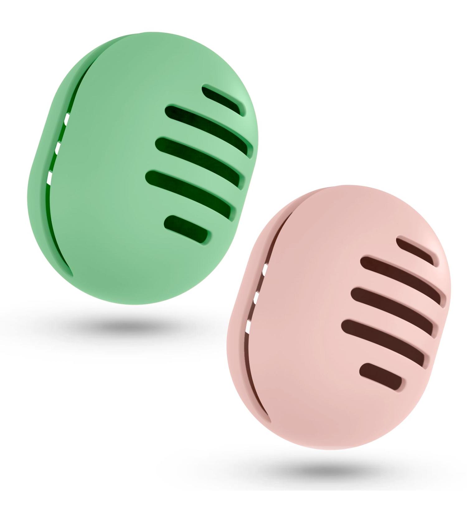Fauxomor Make-Up Sponge Holder - 2-Pack Breathable Silicone Travel Bag for All Sizes - Pink & Mint Green - Buy Online on GoSupps.com