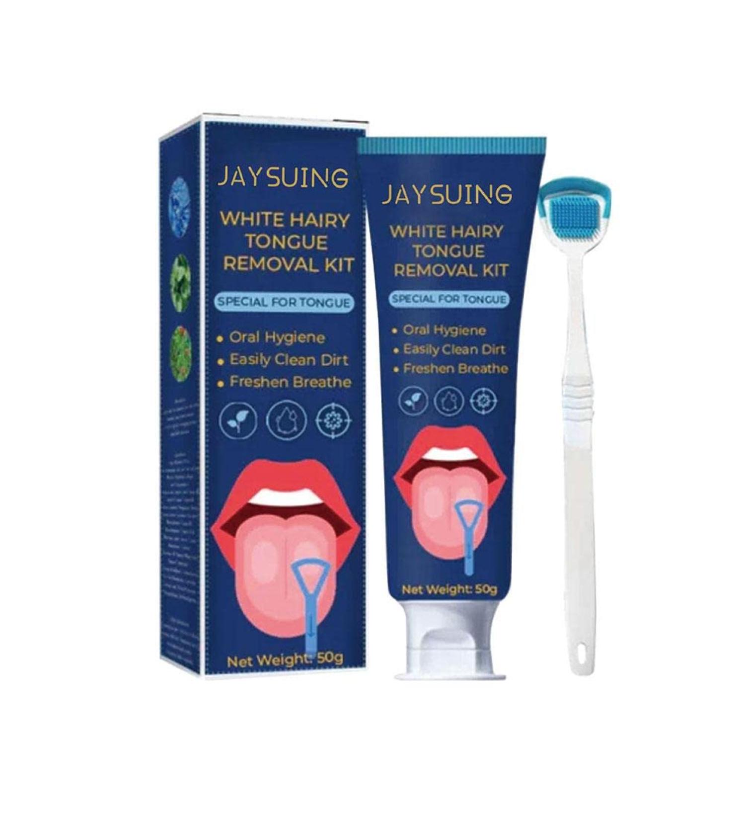 Jkapagzy Tongue Scraper & Hygiene Brush Set Ultimate Tongue Cleaning for Fresh Breath - Buy Online on GoSupps.com
