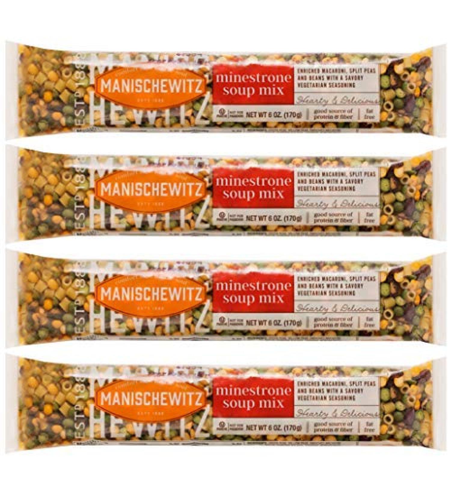 Manischewitz Minestrone Soup Mix - Pack of 4 | Delicious & Convenient - Buy Online on GoSupps.com