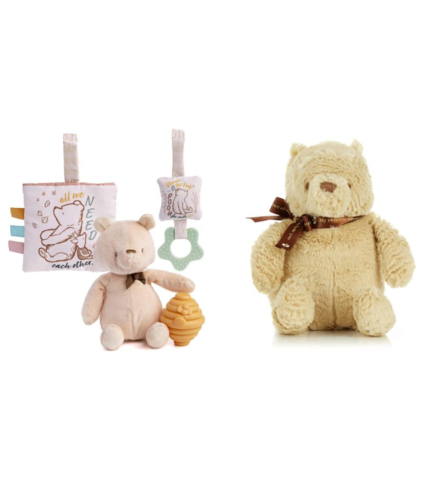 Kids Preferred Classic Pooh 4-Piece Set with Stuffed Animal Toy - Teether, Squeaker, Crinkle Square | 9 Baby Winnie The Pooh & Friends Original Version - Buy Online on GoSupps.com